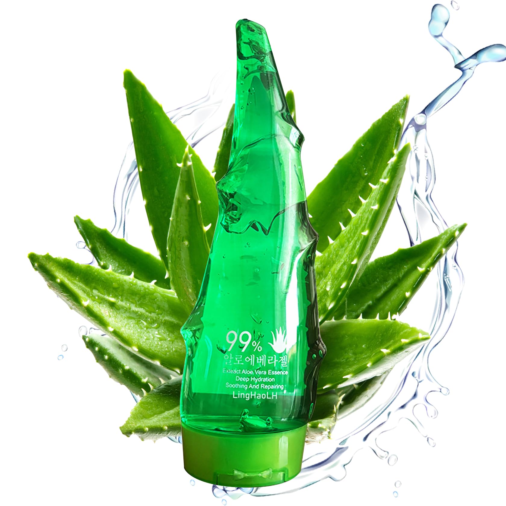 Aloe Vera Gel for Face & Body,Hydrating Travel Size Pure Aloe Vera Gel Face Moisturizer for All Skin Type,No-sticky Long Lasting Refreshing