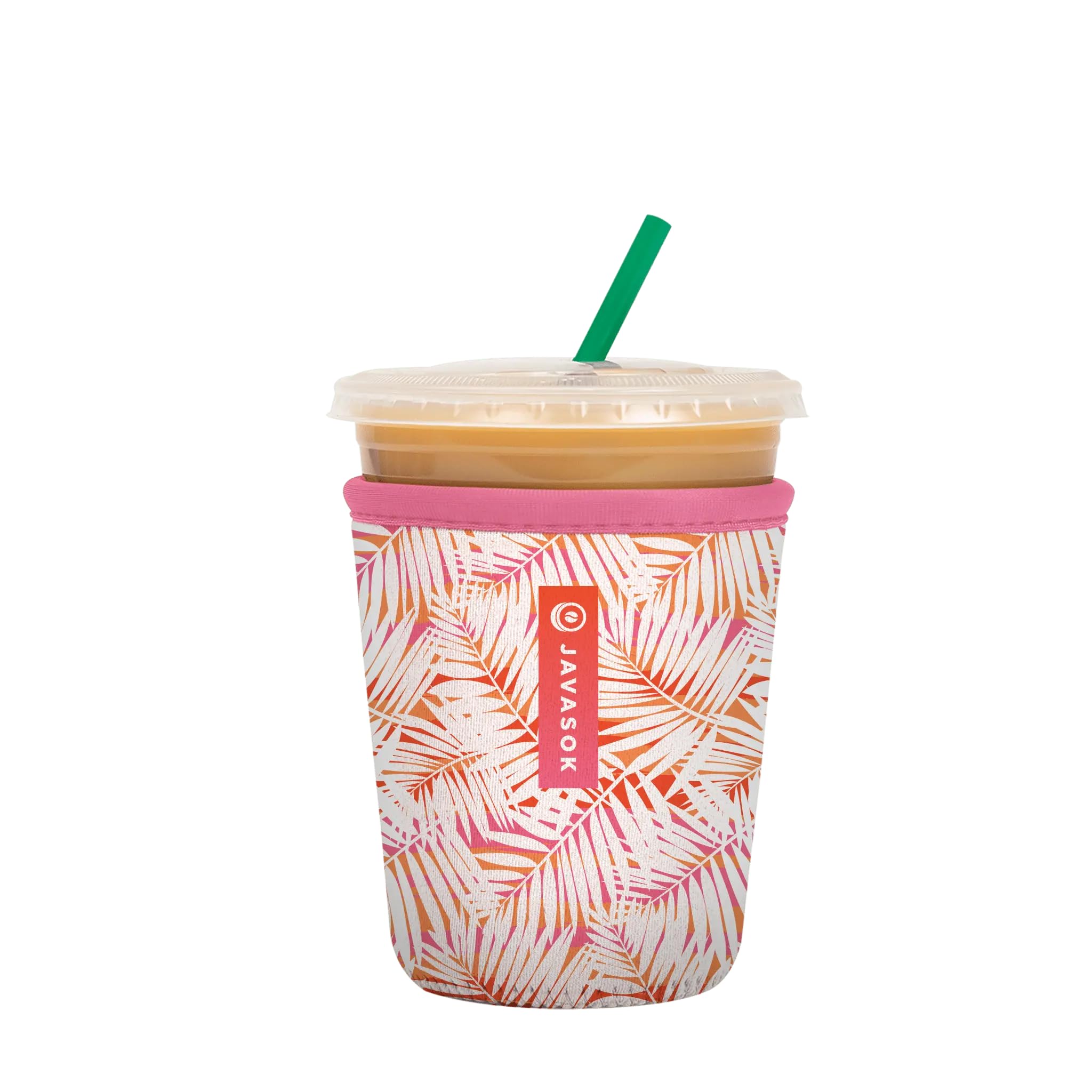 Sok It JavaSok Iced Coffee &amp; Cold Soda Insulated Neoprene Cup Sleeve (Tropical Breeze, Small: 16-20oz)