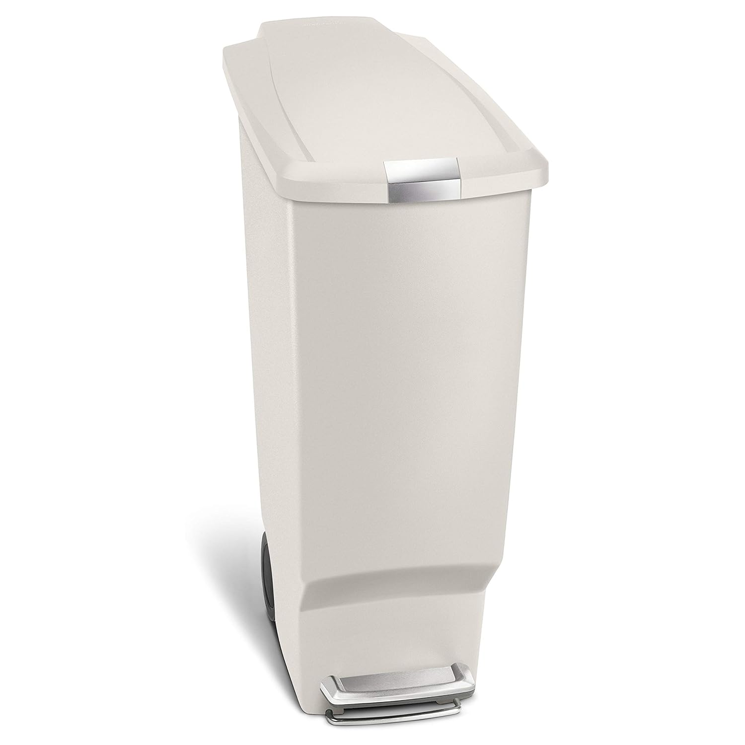 simplehuman 40 Liter / 10.6 Gallon Slim Kitchen Step Trash Can, Stone