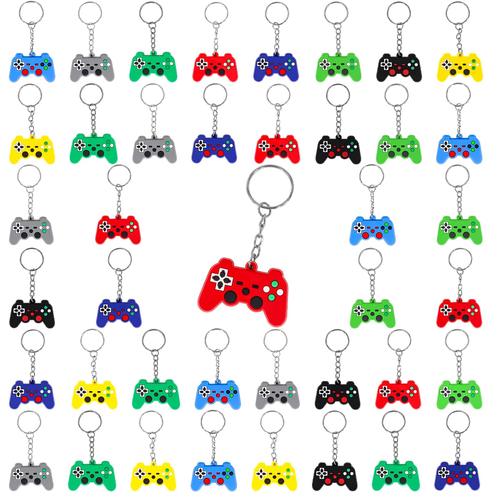36 Portachiavi A Forma Di Controller Per Videogiochi - 6 Colori Divertenti Per Feste E Regali - Foto 2
