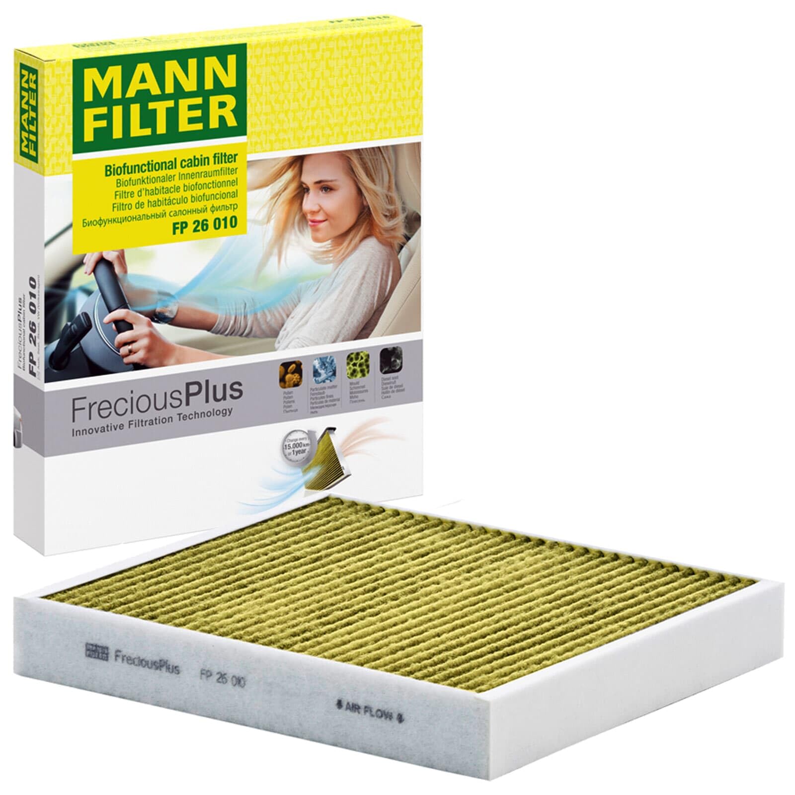 Mann Inspektionspaket | FP26010+C15008+HU7008Z+WK823/2+588.670.001+MN1801 passend für A1 8X Polo 6R Roomster/ 1.6 Tdi