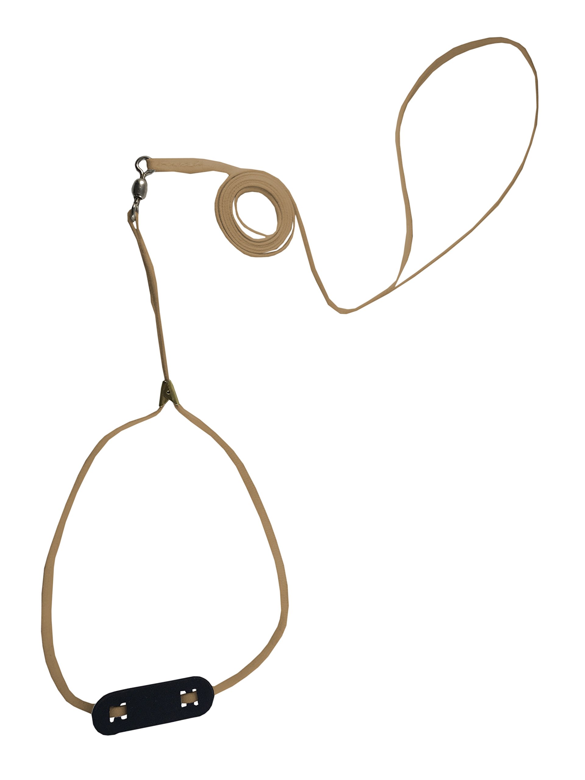 Resco Professionelle Cordo-Hyde Spinner Show Hundeleine mit integriertem Drehgelenk und Nackenpolster, 1,9 cm breit, 147 cm lang, Schwarz, 3/16" x 56", weizenfarben