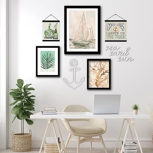 Vista 6 de Americanflat Decoración de pared de 14 x 10.5 pulgadas, decoración de pared de metal de anclaje para dormitorio, decoración moderna de pared