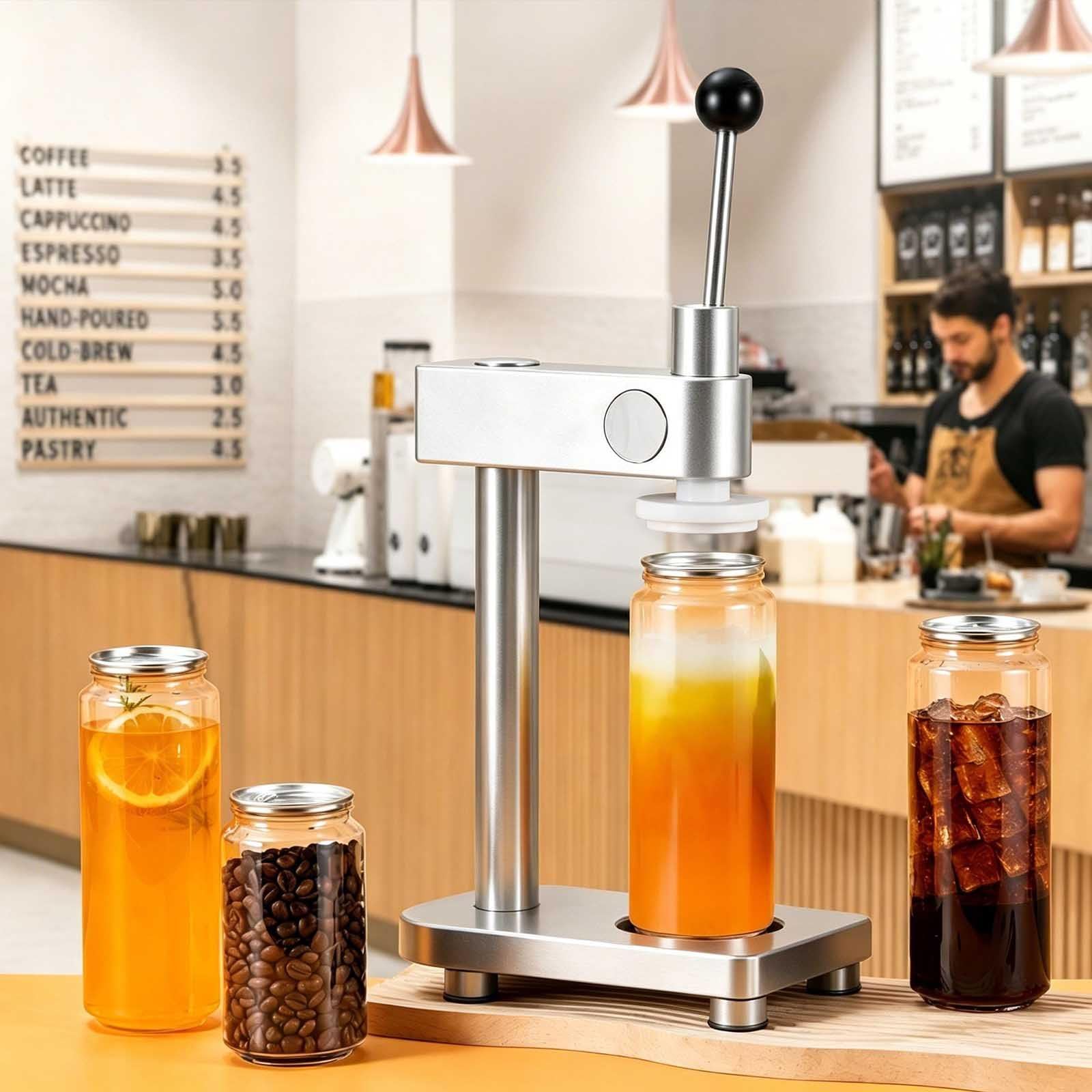 Máquina selladora manual de latas en aleación de aluminio para bebidas caseras