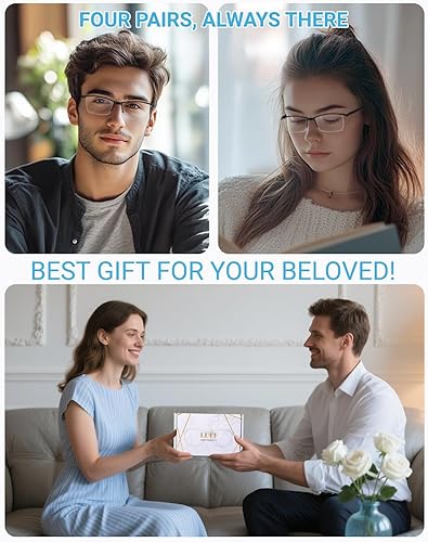 Miniatura 9 de LUFF 4 lentes de lectura anti-rayos azules lectores portátiles ultraligeros (1.5X)