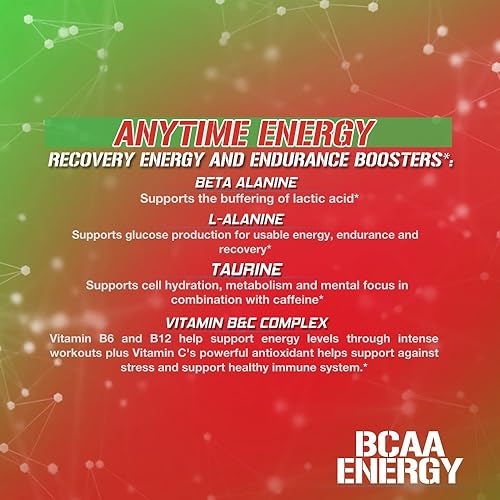 Miniatura 4 de Evlution Nutrition BCAA Energy - Suplemento de aminoácido energizante de alto rendimiento para el desarrollo muscular recuperación resistencia y