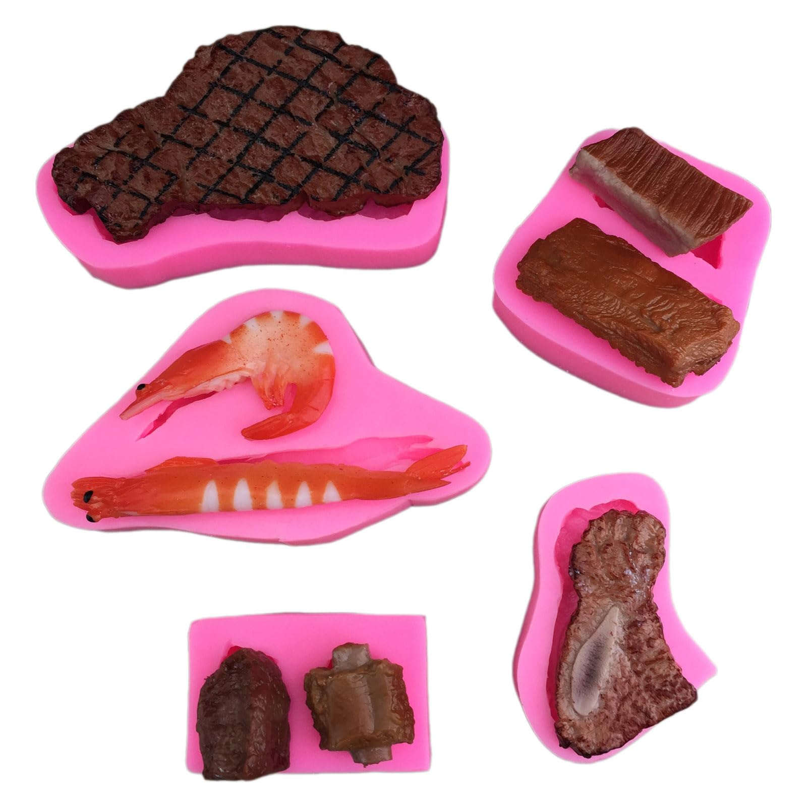 Zkhxhtg bakeware sets Practical Molds Dessert Moulds Meat Shaped Chocolate Moulds Silicone for Bakings Lover