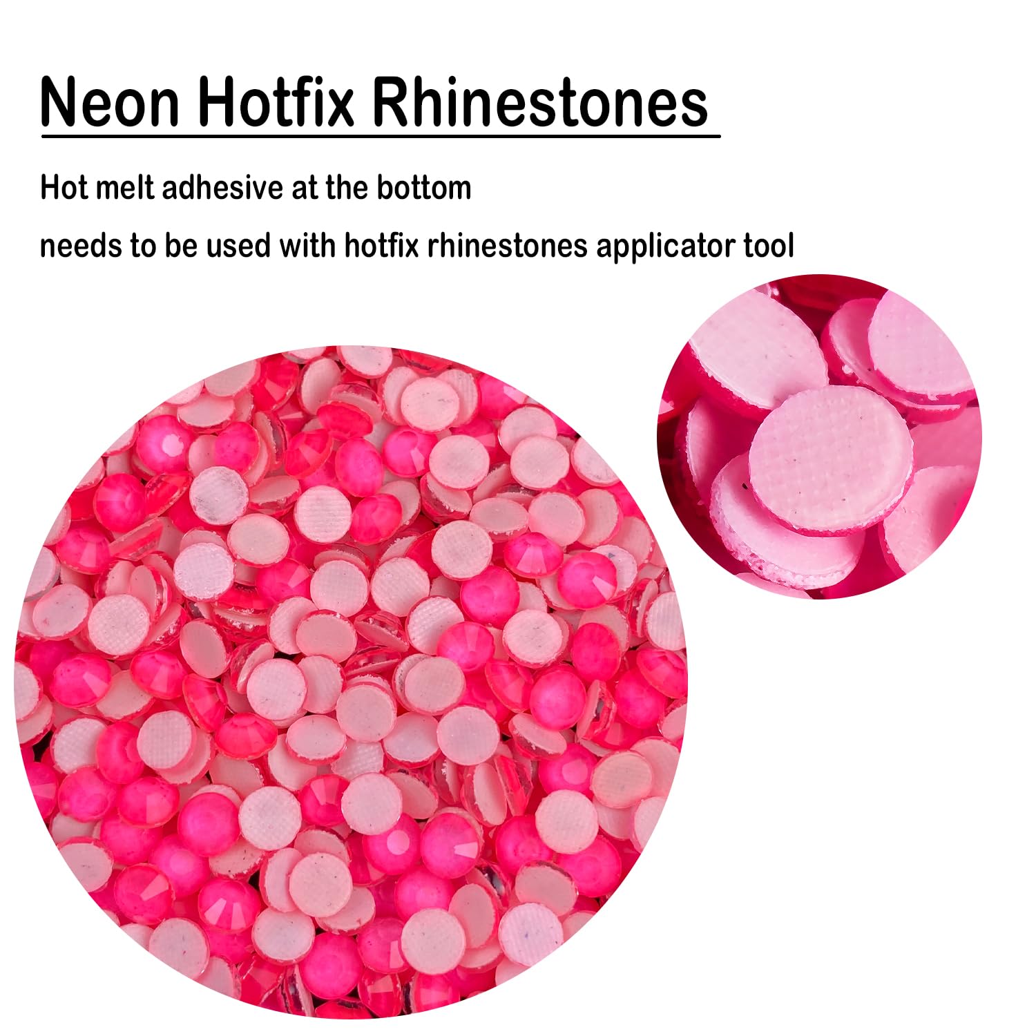 Jollin Hot Fix Plat Retour Strass Verre Strass Gems, SS20