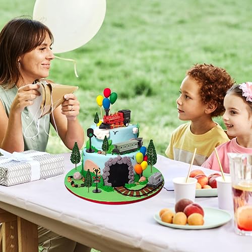 Miniatura 148 de Hooqict 26 piezas de decoraciones de pasteles de los años 80 y 90, decoraciones retro de los años 80 de hip hop con bolas de purpurina para cupcakes