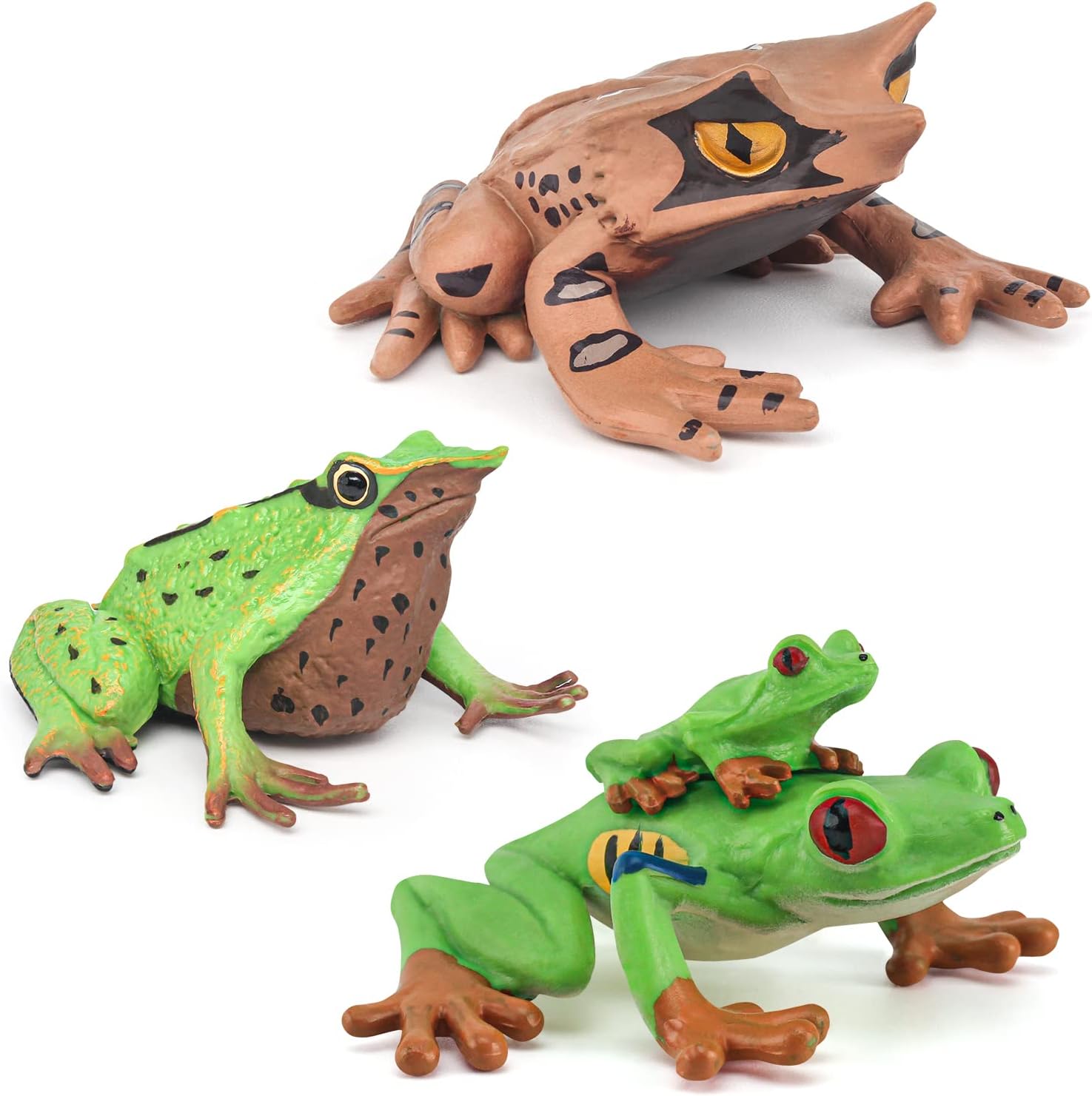 Wildlife Animal Frog Model Playsets 3 PCS Frog Darwin Frog