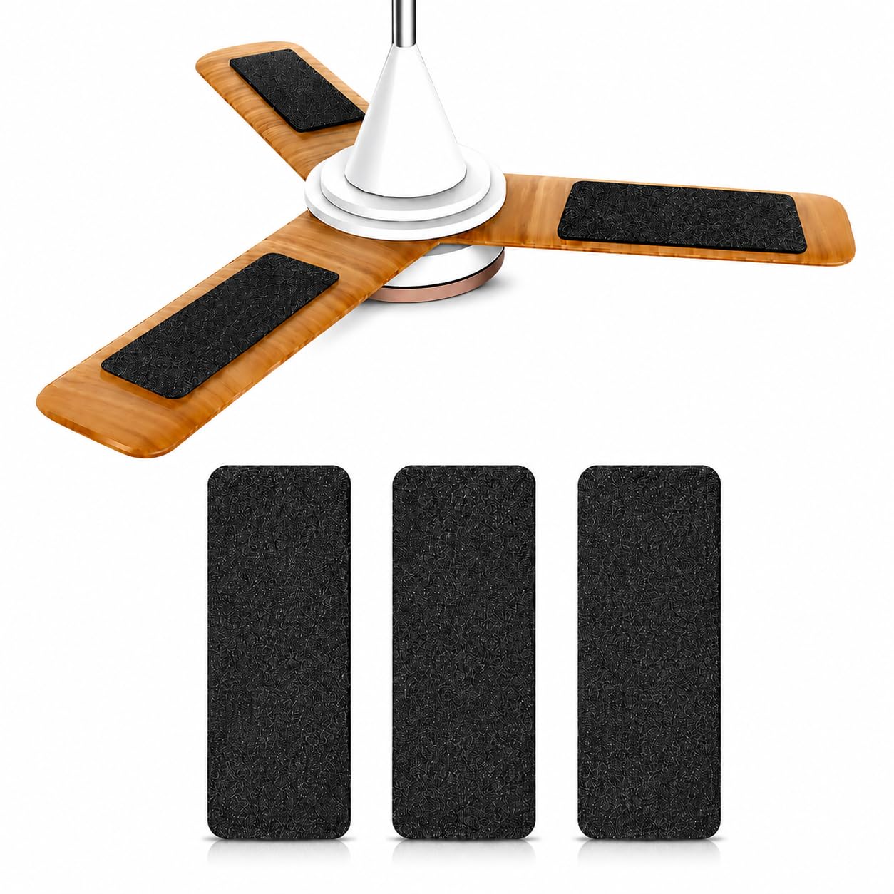 Ceiling Fan Filters for Blades, 3-Pack Activated Coconut Shell Carbon Air Purifier Pads, Universal Stick-On Fan Blade Filters for Dust, Pollen, Pet Dander, Smoke & Odors for Cleaner Indoor Air.-image-44