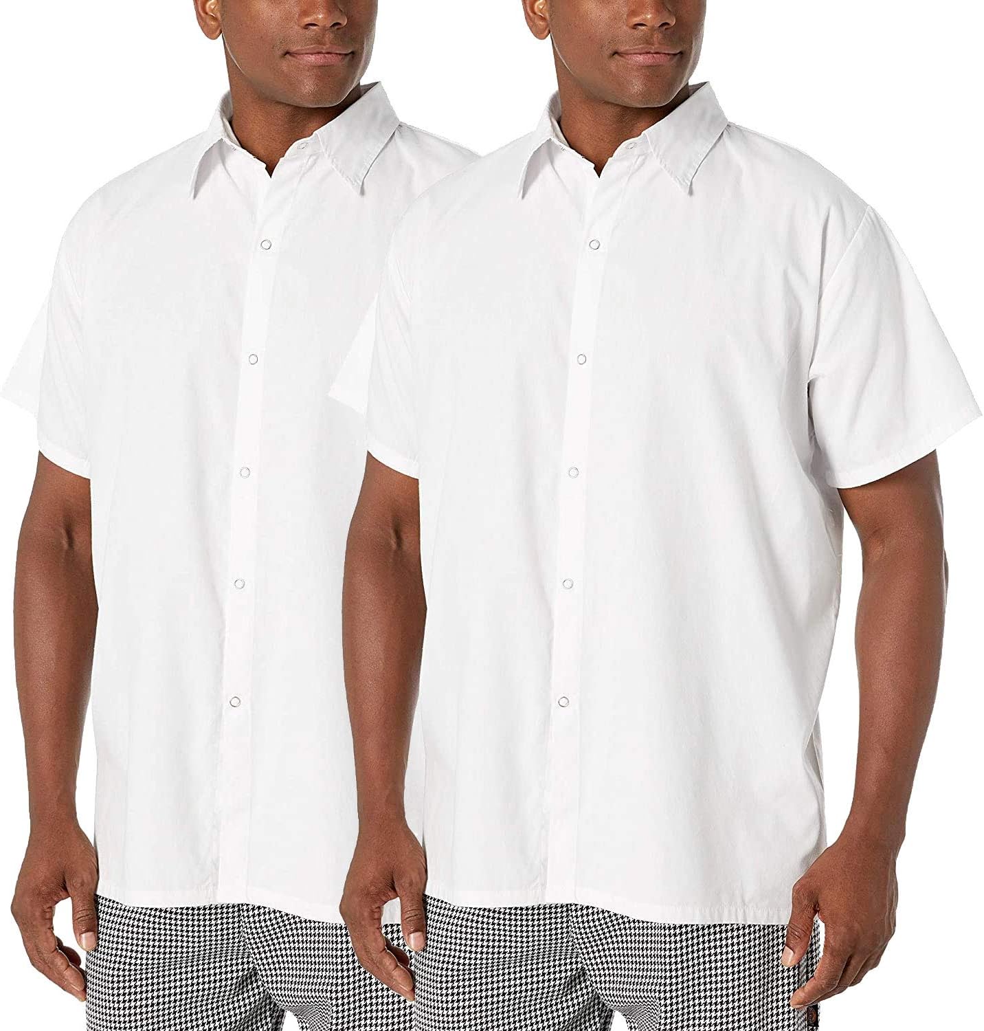 Chef Code 2-Pack Plain Front Cook Shirt with Snap Buttons