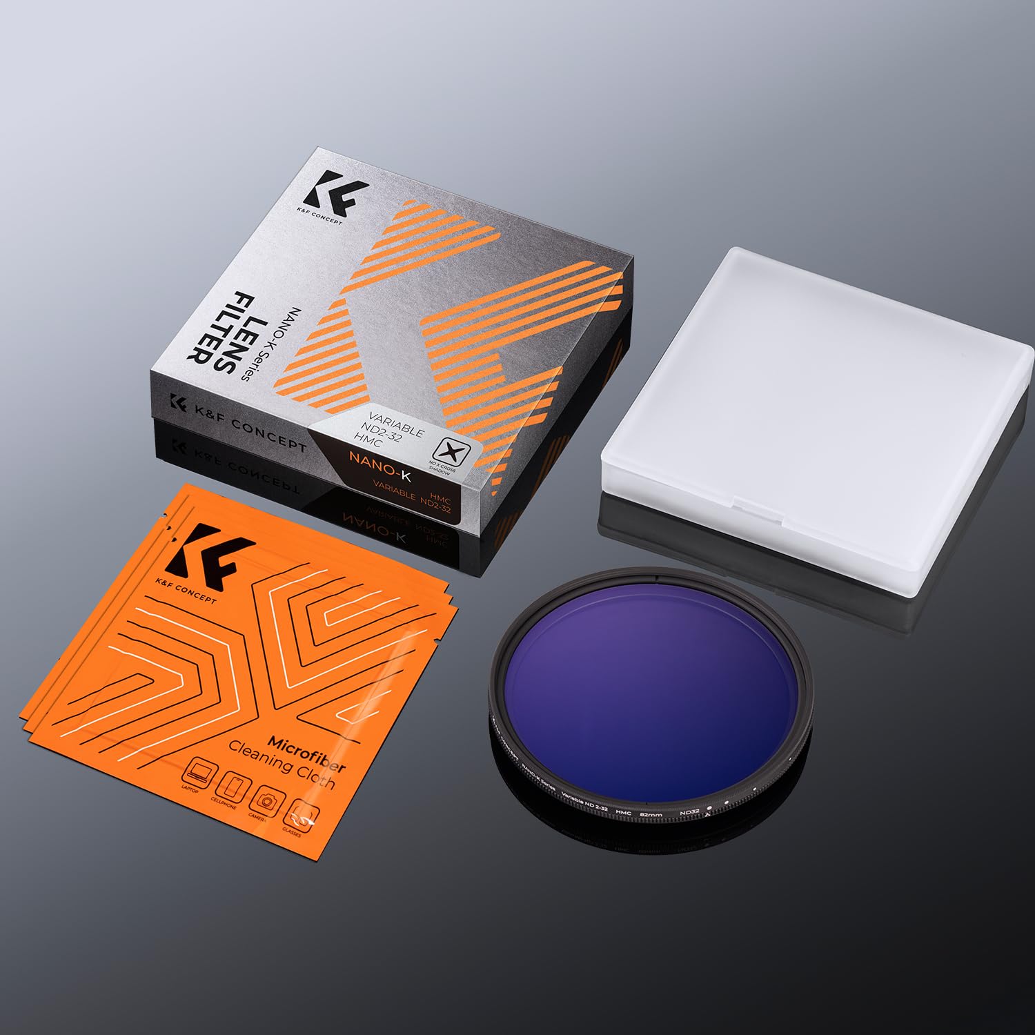 K&F CONCEPT Nano-K Serie ND Filter 62mm Variabler Graufilter ND2-32 (1-5 Blendenstufen)