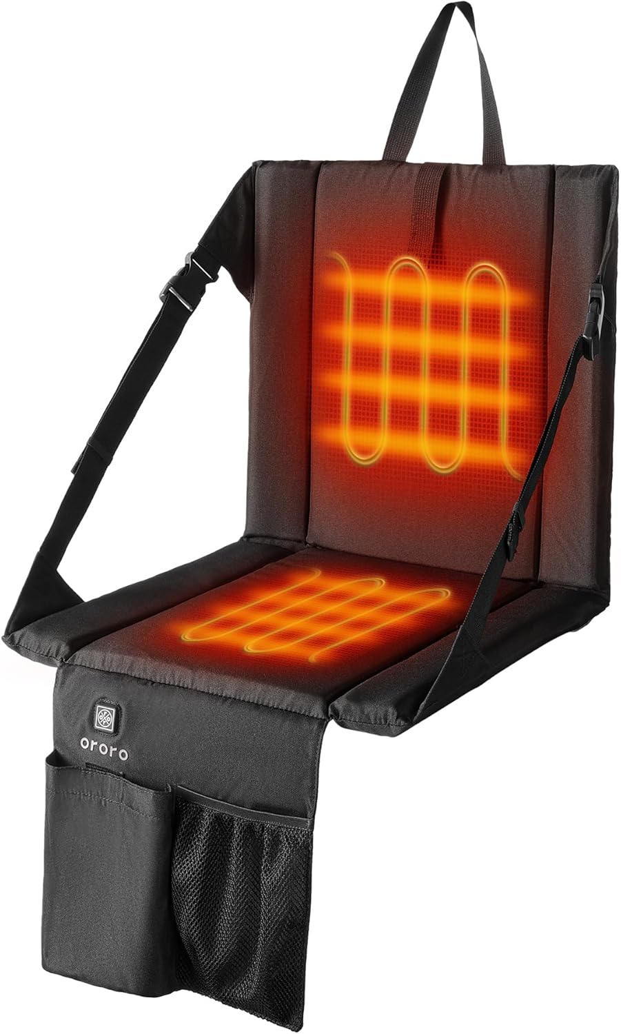 ORORO Heated Stadium Seat with Back Support, Portable