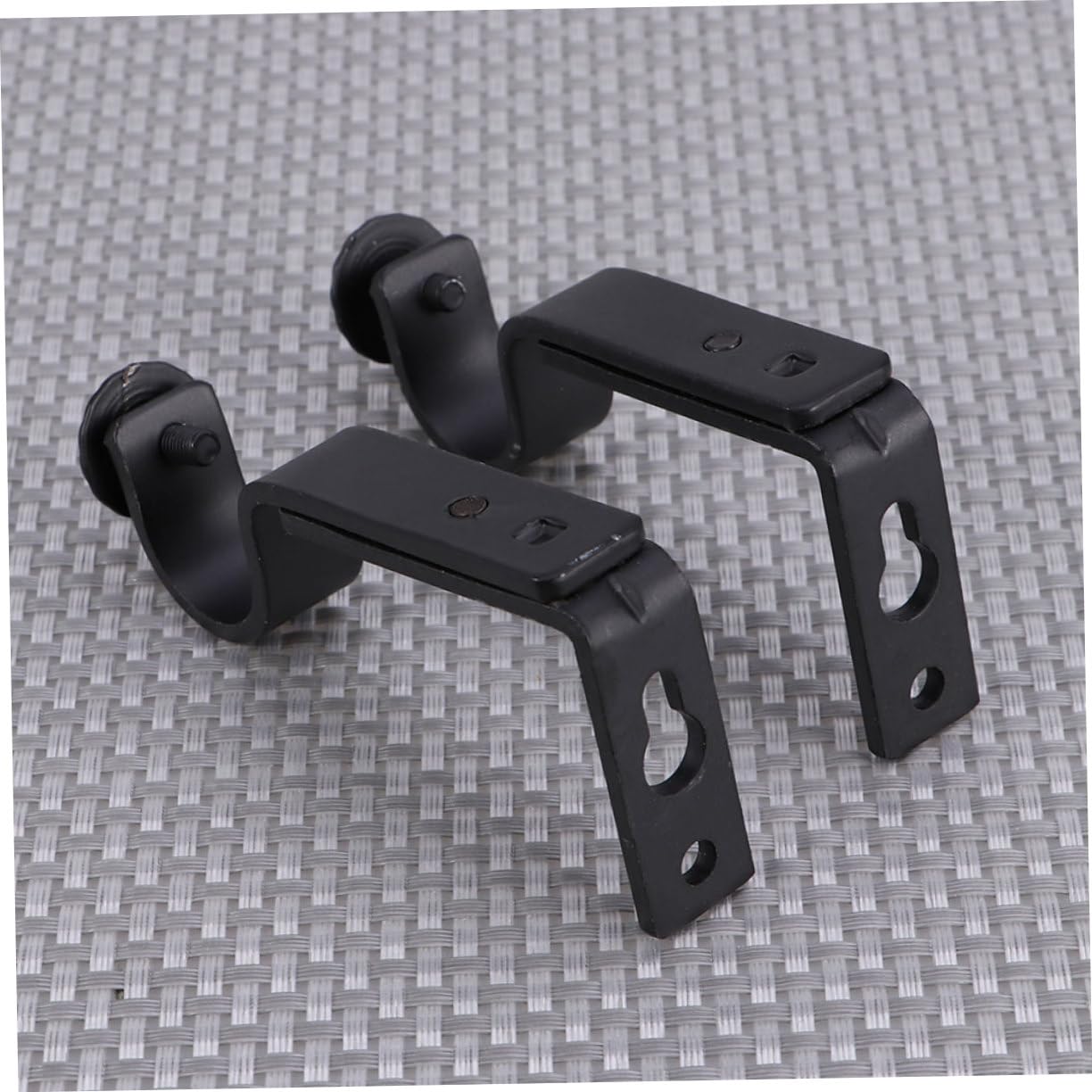 MAGICLULU Lot de 16 Supports De Tringle À Rideau Robustes en Métal Noir