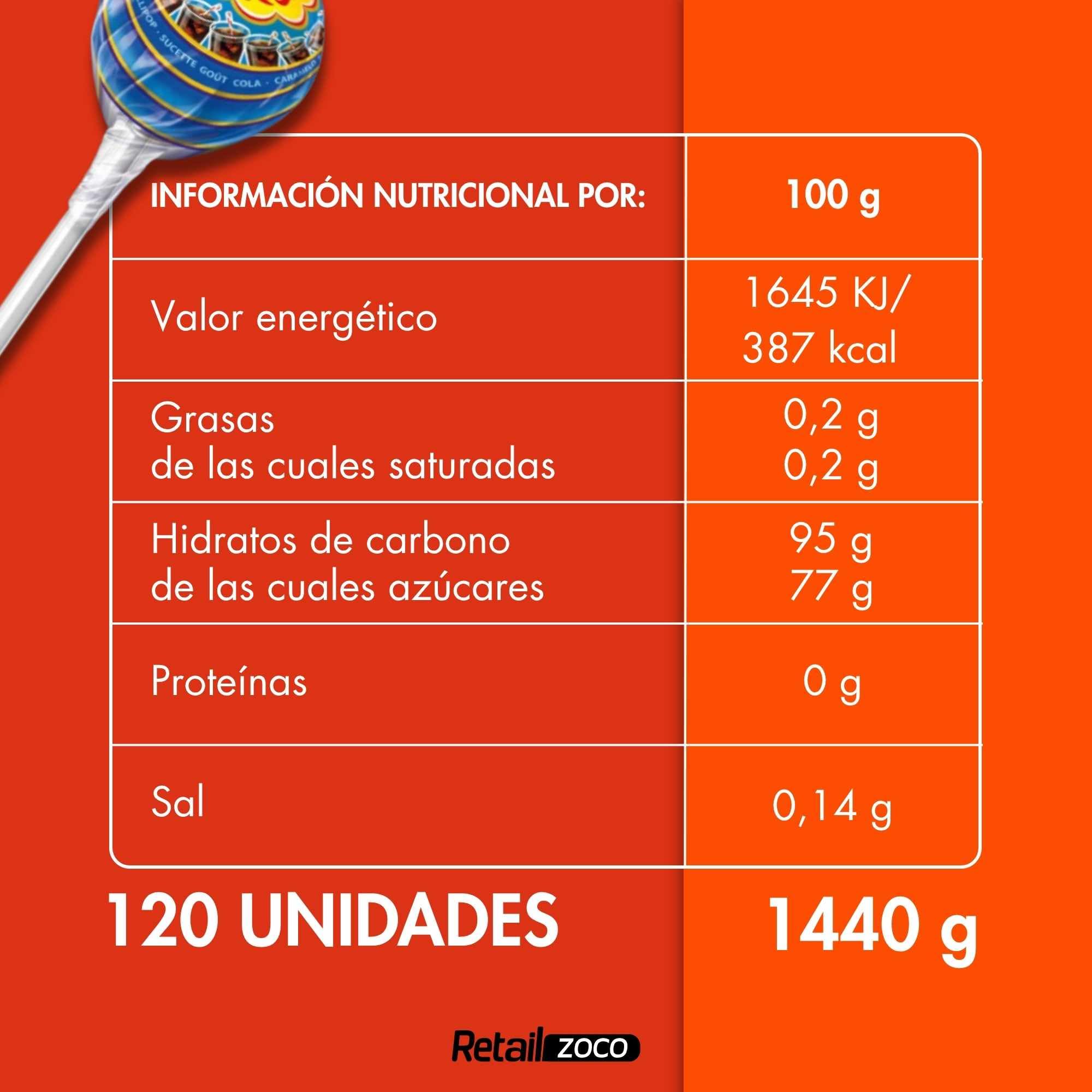 Caramelo Chupa Chups Original sabores Variados, Caramelo con palo de papel, Tamaño original, Apto para veganos, sin gluten, es completamente apto para celíacos, Contiene 1 bolsa de 120 unidades - imagen 2