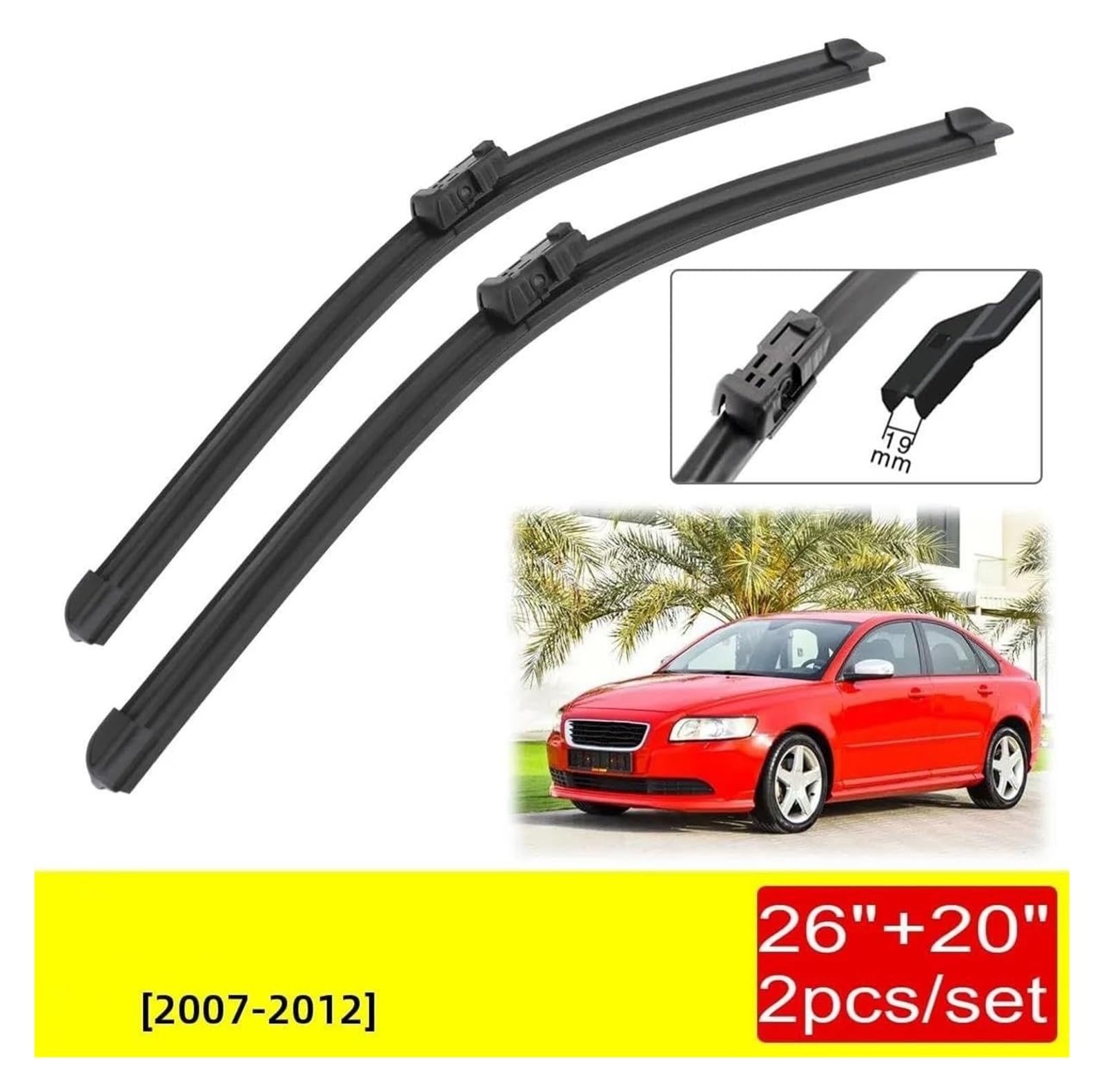 Essuie-glaces pour Volvo V60 155 2.0 D3 / D4 2010 - 2014 163 CH Diesel Essuie-glaces pour Volvo V60 155 2.0 D3 / D4 2010 - 2014 163 CH Diesel