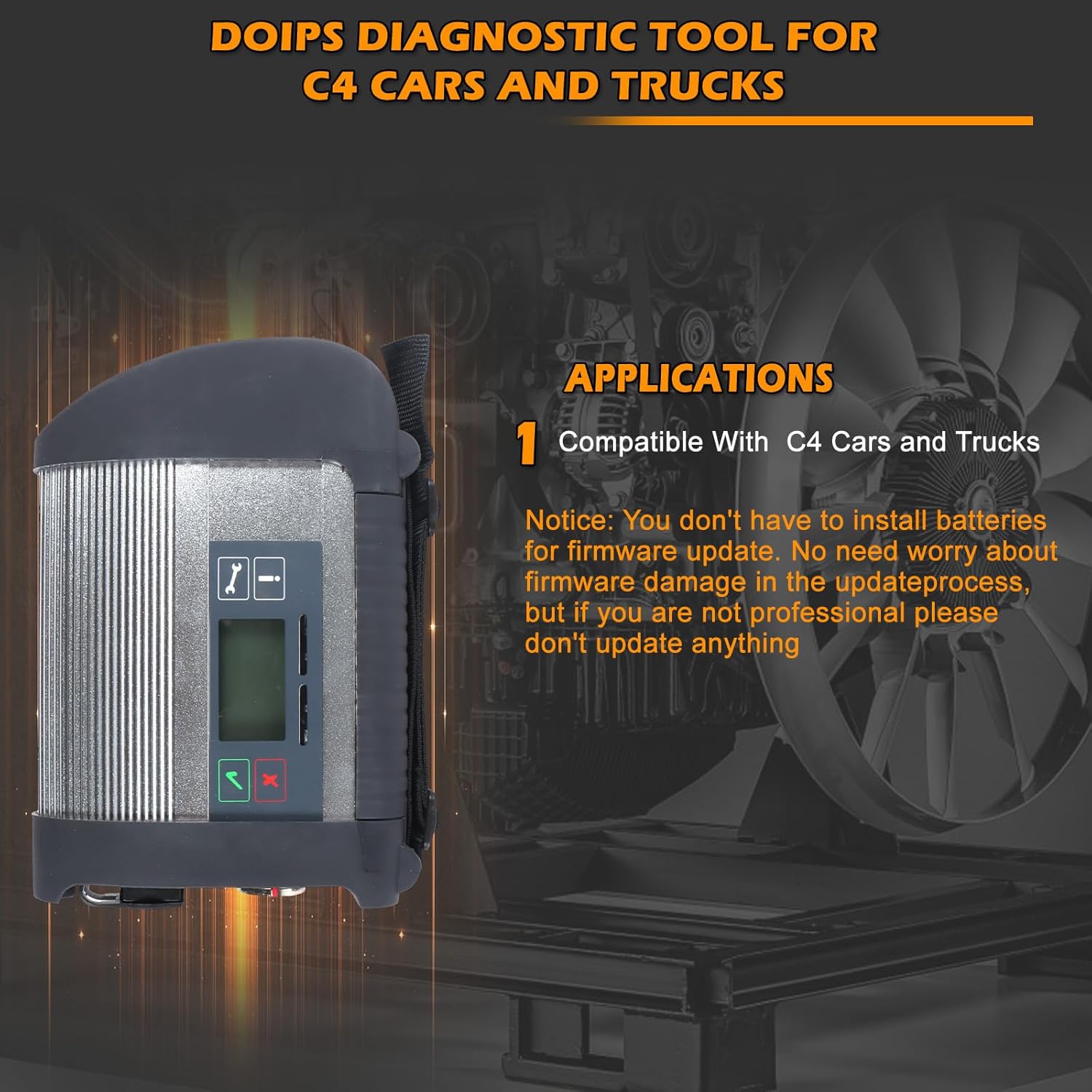 DOIPS Diagnostic Adapter Tool Communication Adapter Tool Compatible with C4 Cars and Trucks