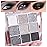 evpct 9 Colors Silver Gray Glitter Eyeshadow Palette, Black Smokey Grey and Silver White Sparkle Glitter Shimmer Shiny Eye Shadow Palette Makeup kit for older Women, High Pigment Waterproof eyeshadow