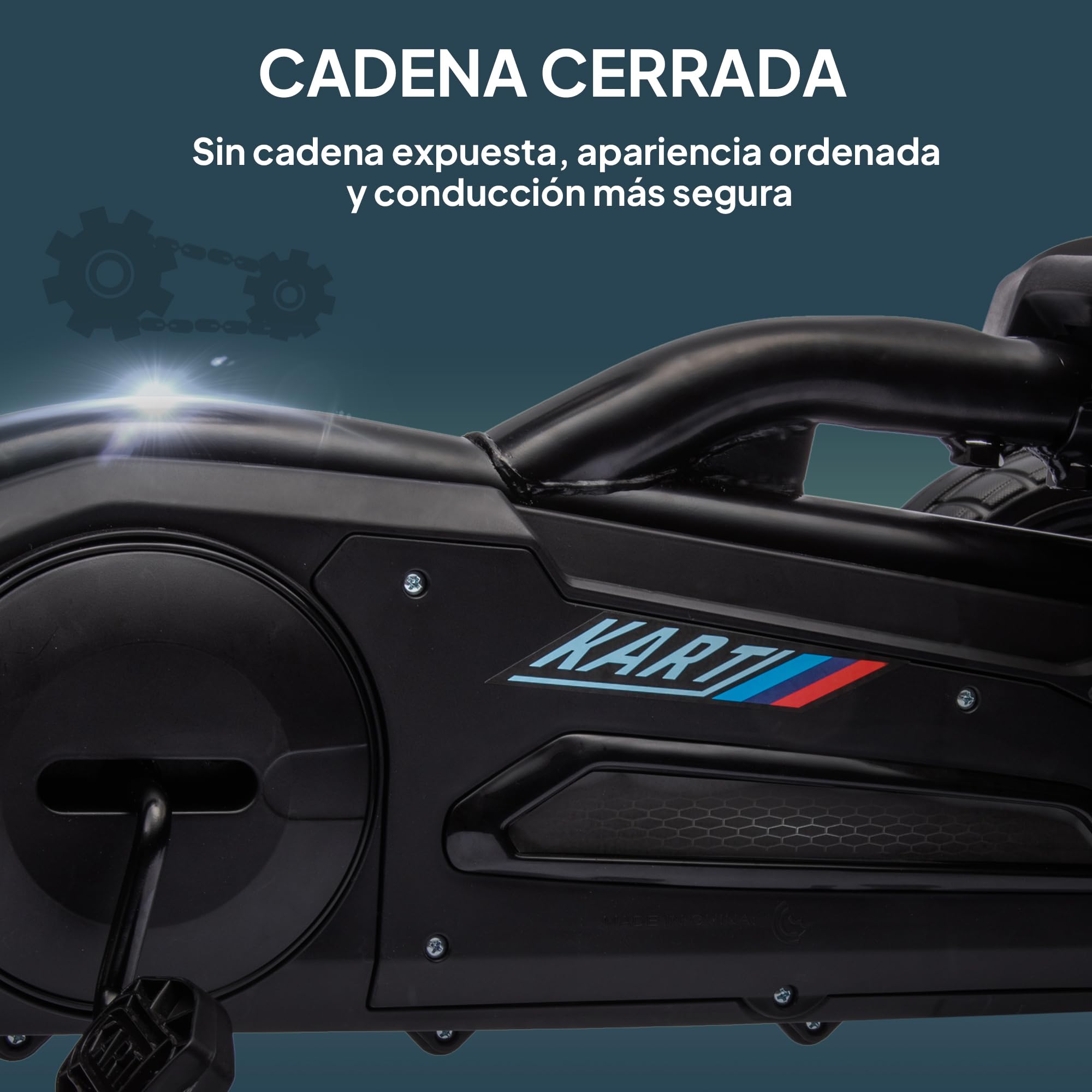 HOMCOM Kart Pedales Go Kart a Pedales para Niños de 3-8 Años con Asiento Ajustable en 4 Posiciones Freno de Mano Ruedas de EVA y Marco Metálico Carga 30 kg Negro