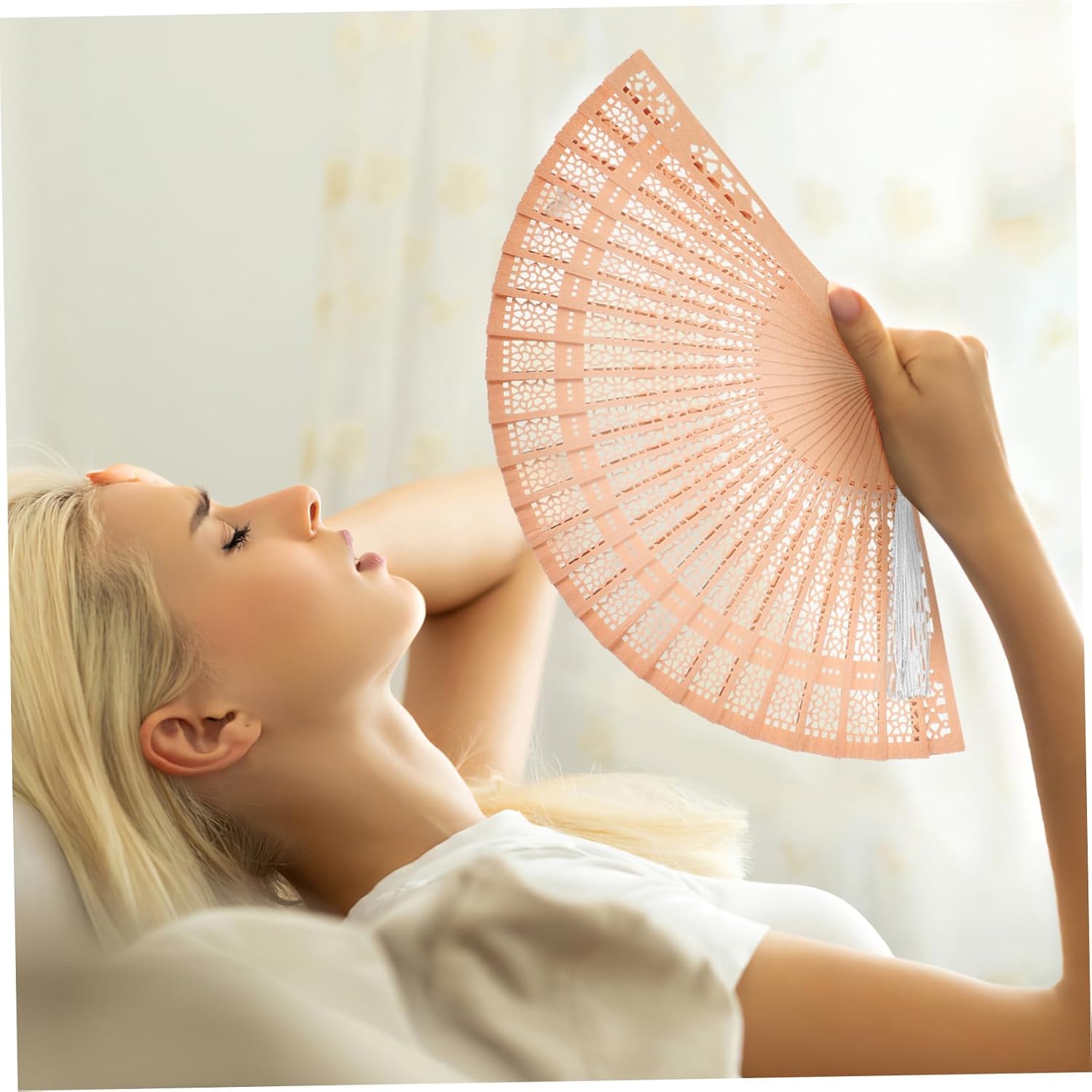 VALICLUD 50pcs Hand Fans for Women Folding Chinese Fans Elegant Wedding Decor Party Favors