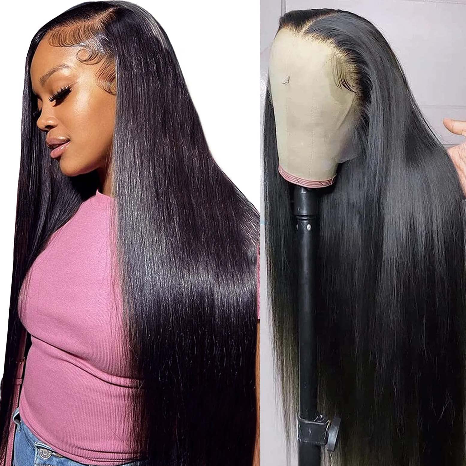 16 Inch Human Hair Wig with Silicone Pads, Glueless Lace Front 16 Inch Body Wave – A-List Lace Hair main image 2
