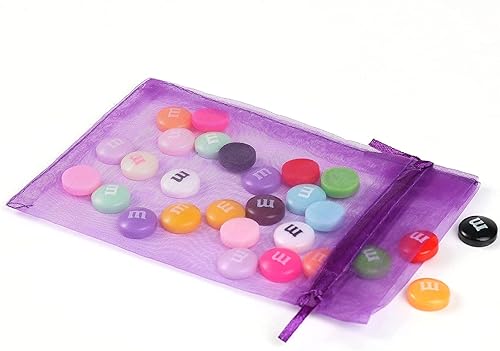 Miniatura 4 de ANZNKU Paquete de 50 bolsas de organza de 4 x 6 pulgadas, bolsas transparentes de alta calidad con cordón para dulces, joyas, fiestas, bodas, bolsas