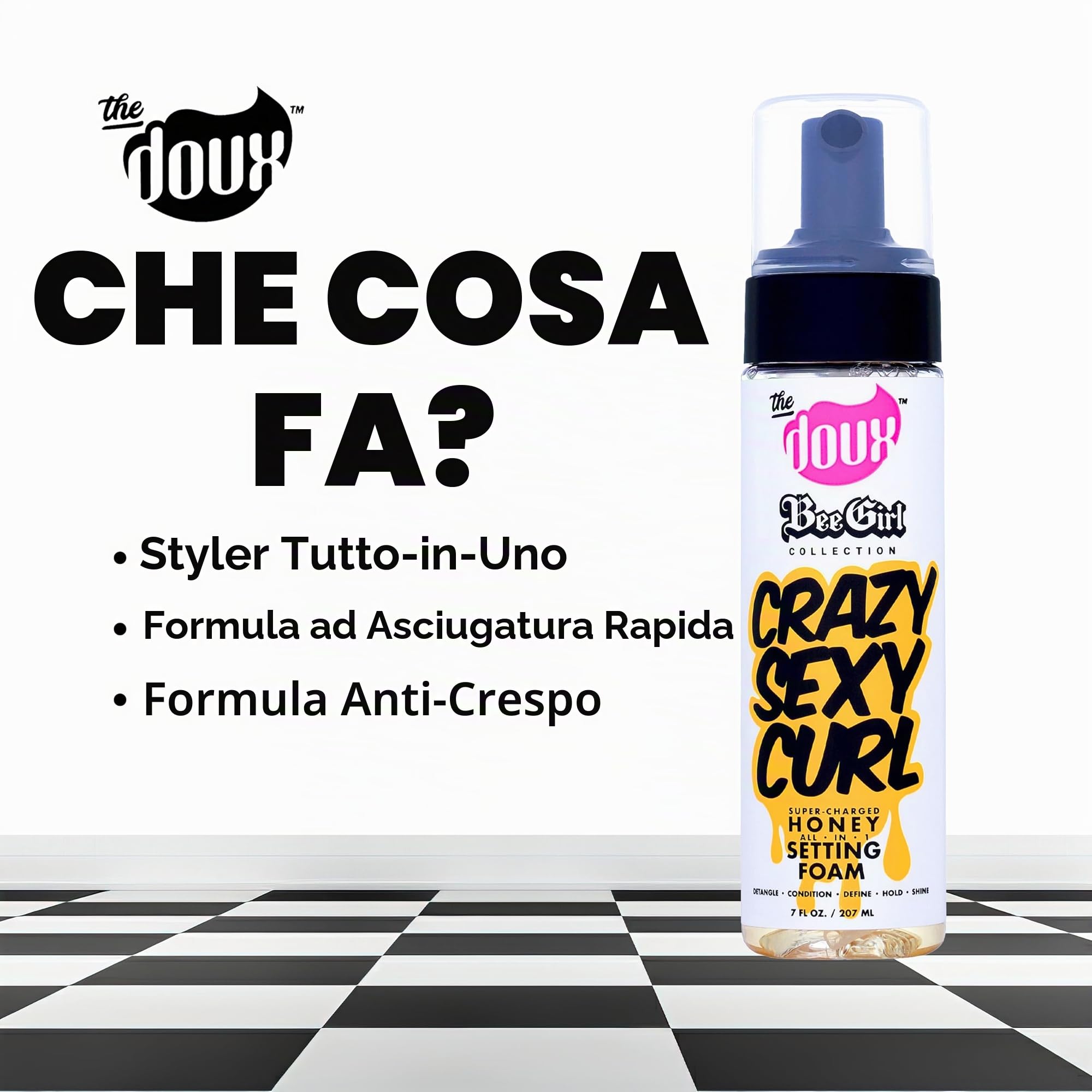 The Doux Bee Girl Crazy Sexy Curl Honey Setting Foam 207 ml