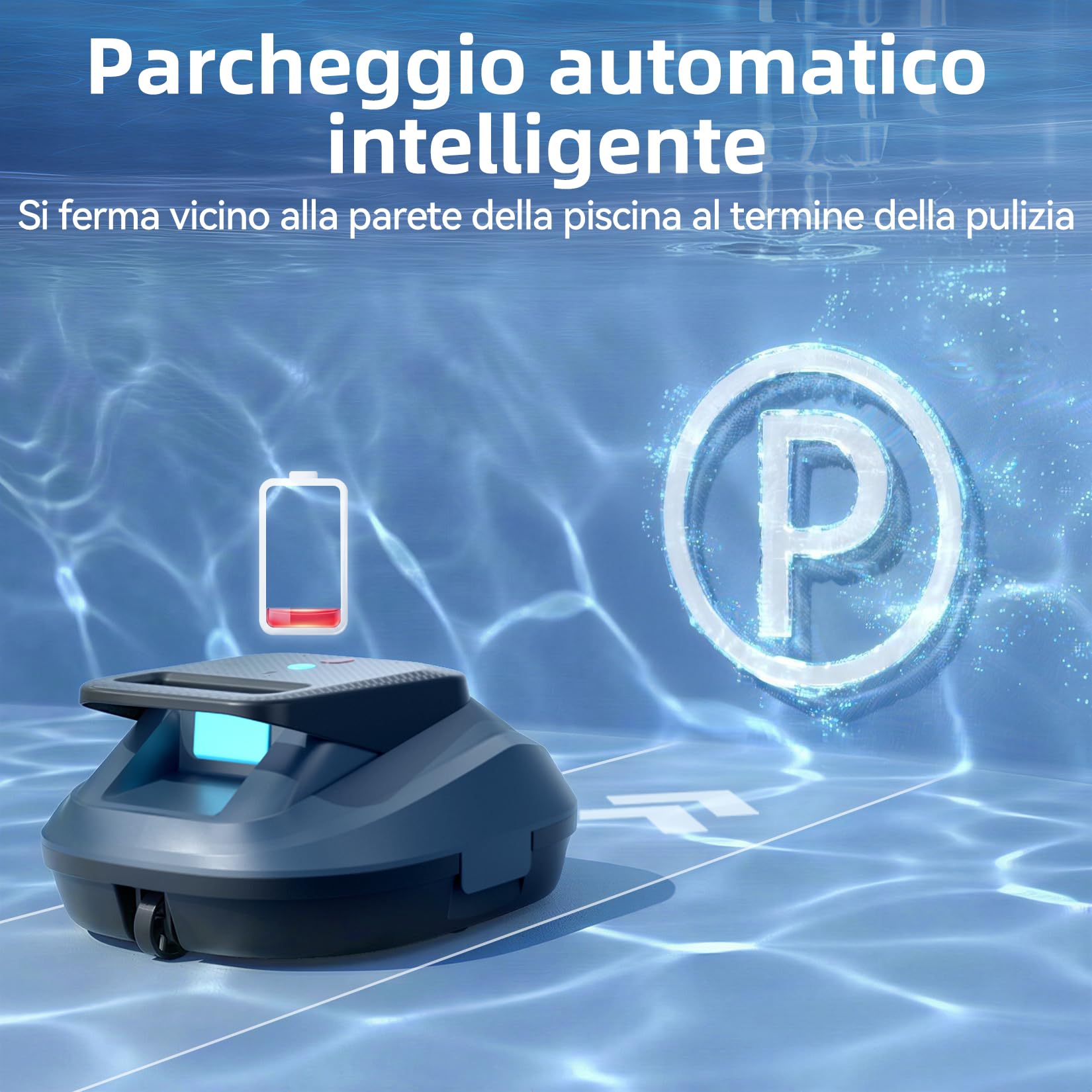 (2026 New) Pondee X2 Robot Piscina Senza Fili, Aspiratore 200 Min Autonomia, Parcheggio automatico, per Piscine Fuori Terra e Interrate fino a 120 m²