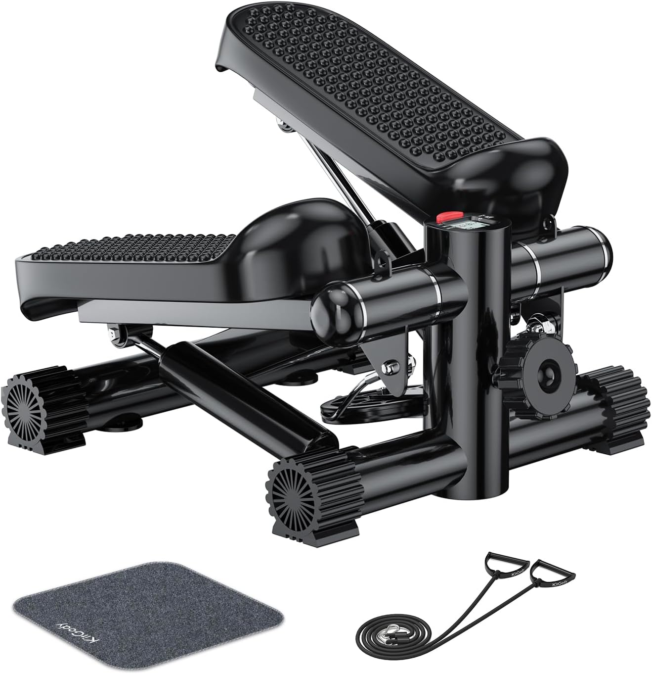 Mini Stair Stepper with Resistance Bands, Under Desk Stepper - 330 LBS Capacity