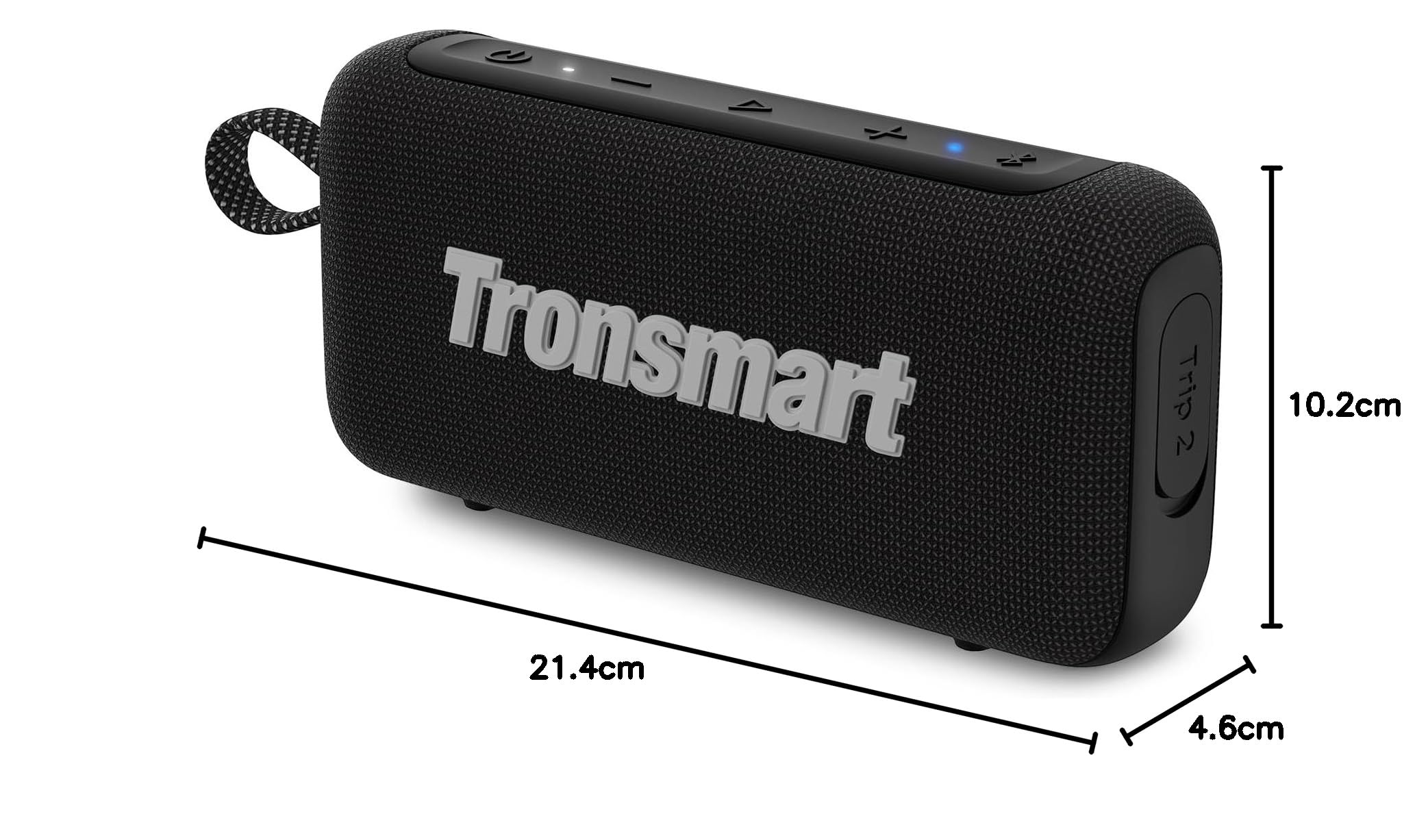 Tronsmart Trip 2 Enceinte Bluetooth portable d'extérieur mains libres avec microphone intégré, étanchéité IPX7, égaliseur personnalisable (Noir)