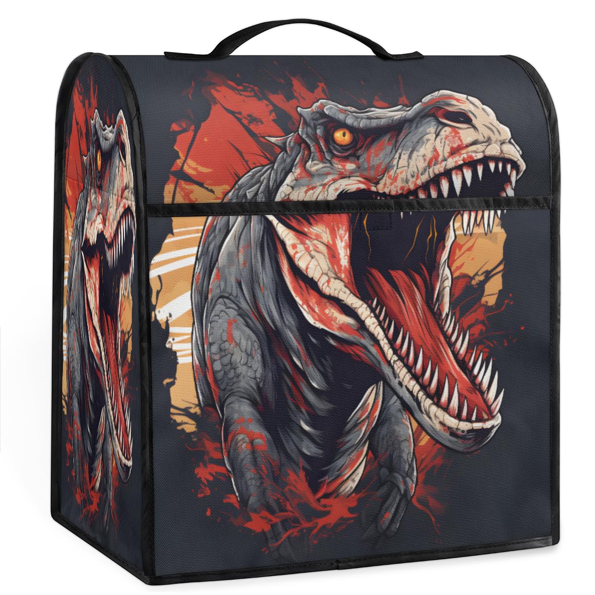 Coffee Maker Cover Dinosaur Pattern Kitchen Appliance Covers Small Appliance Covers Blender Cover Juicer Cover Dust Covers for Kitchen Appliances with Top Handle and Pockets,Washable,C267