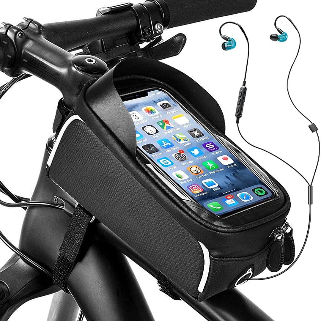 Sac de cadre avant de téléphone de vélo support guidon étanche pour tube supérieur VTT