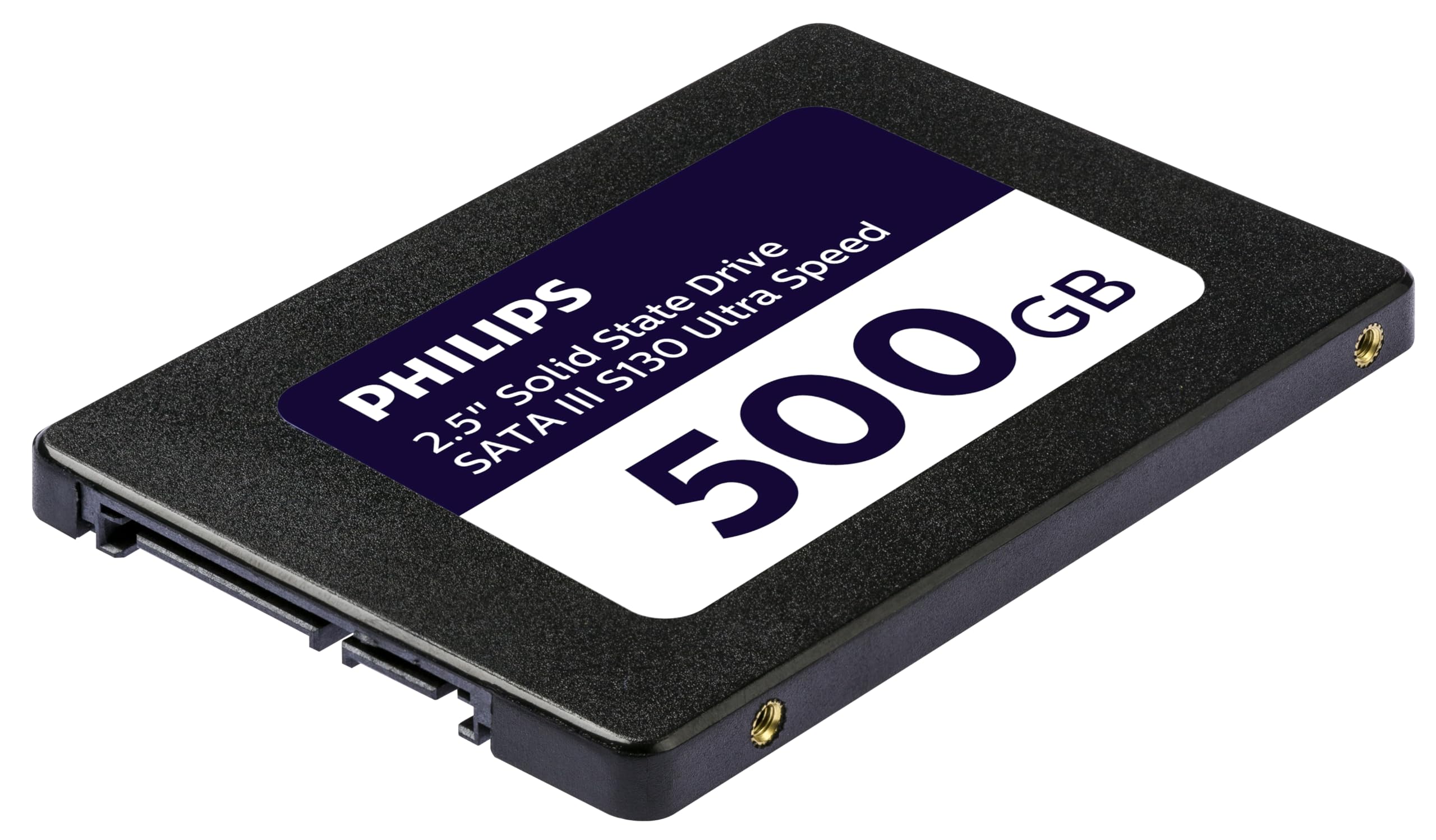 Philips SSD Interno de 2,5 Pulgadas, SATA III, 500 GB, S130 Ultra Speed, Velocidad de Lectura de hasta 550 MB/s