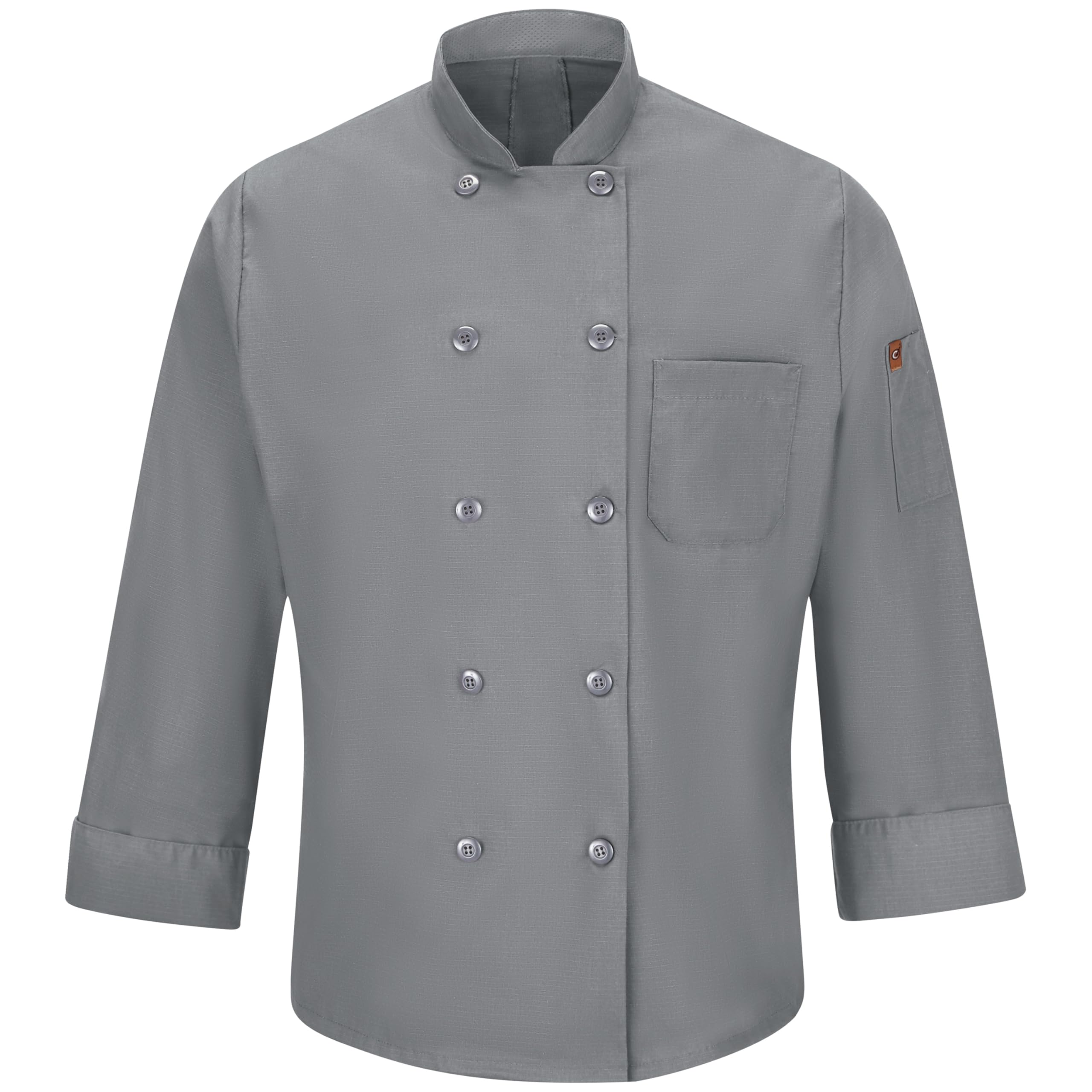 Red Kap Long Sleeve Ten Button Chef Coat with Mimix and Oilblok Chaqueta Hombre