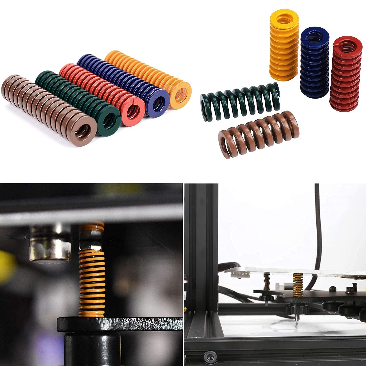 Molla per Stampo a Compressione, 60x16mm Medium Load Compression Mould Die Spring, 3D Printer Die Spring, for Mechanical Equipment 3D Printer Accessories, Red 1Pcs