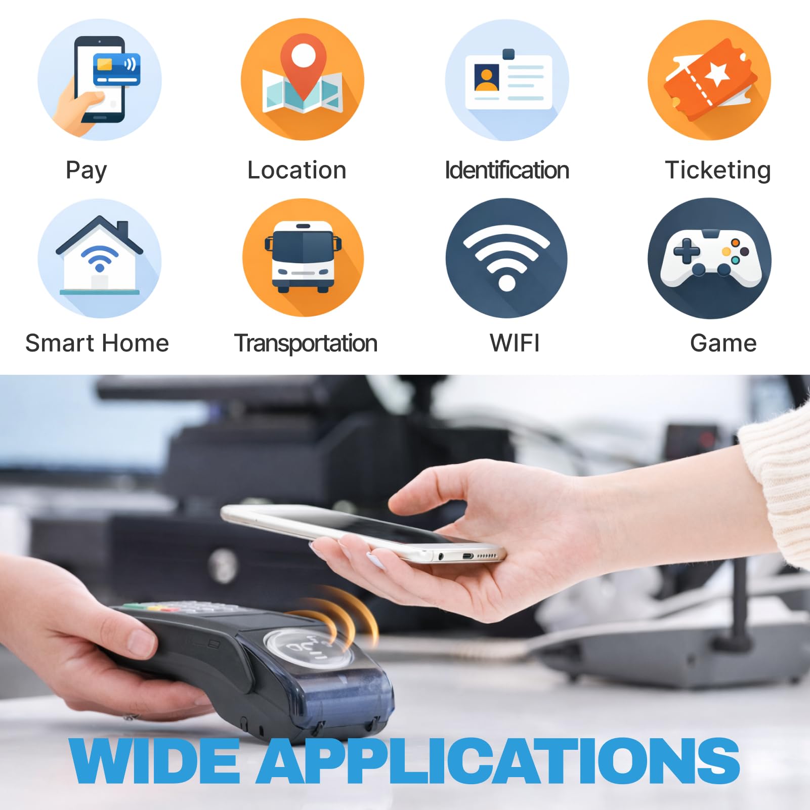 Pegatinas NFC Ntag213, 144 Bytes, Reutilizables, Impermeables, Compatibles con Teléfonos NFC