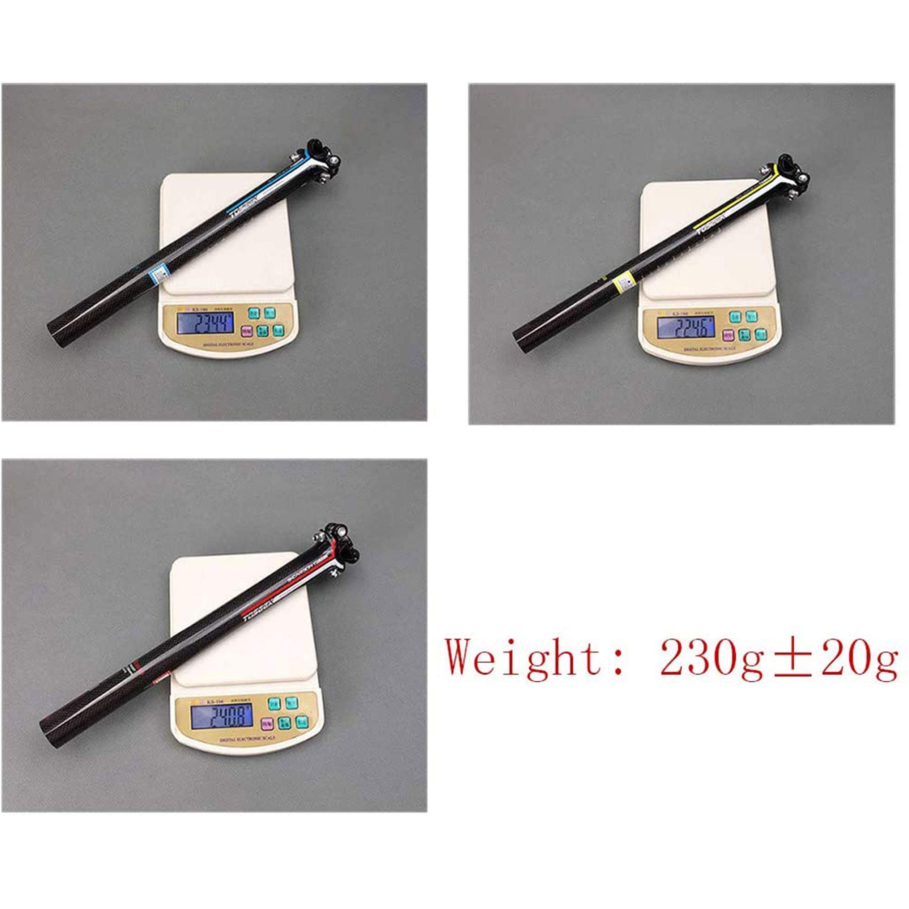WBZOWRB Tige De Selle Vélo 27,2 X 300 Mm – Tube De Selle En Acier Robuste Et Léger, Compatible VTT, Vélo De Ville, Route Et Plus