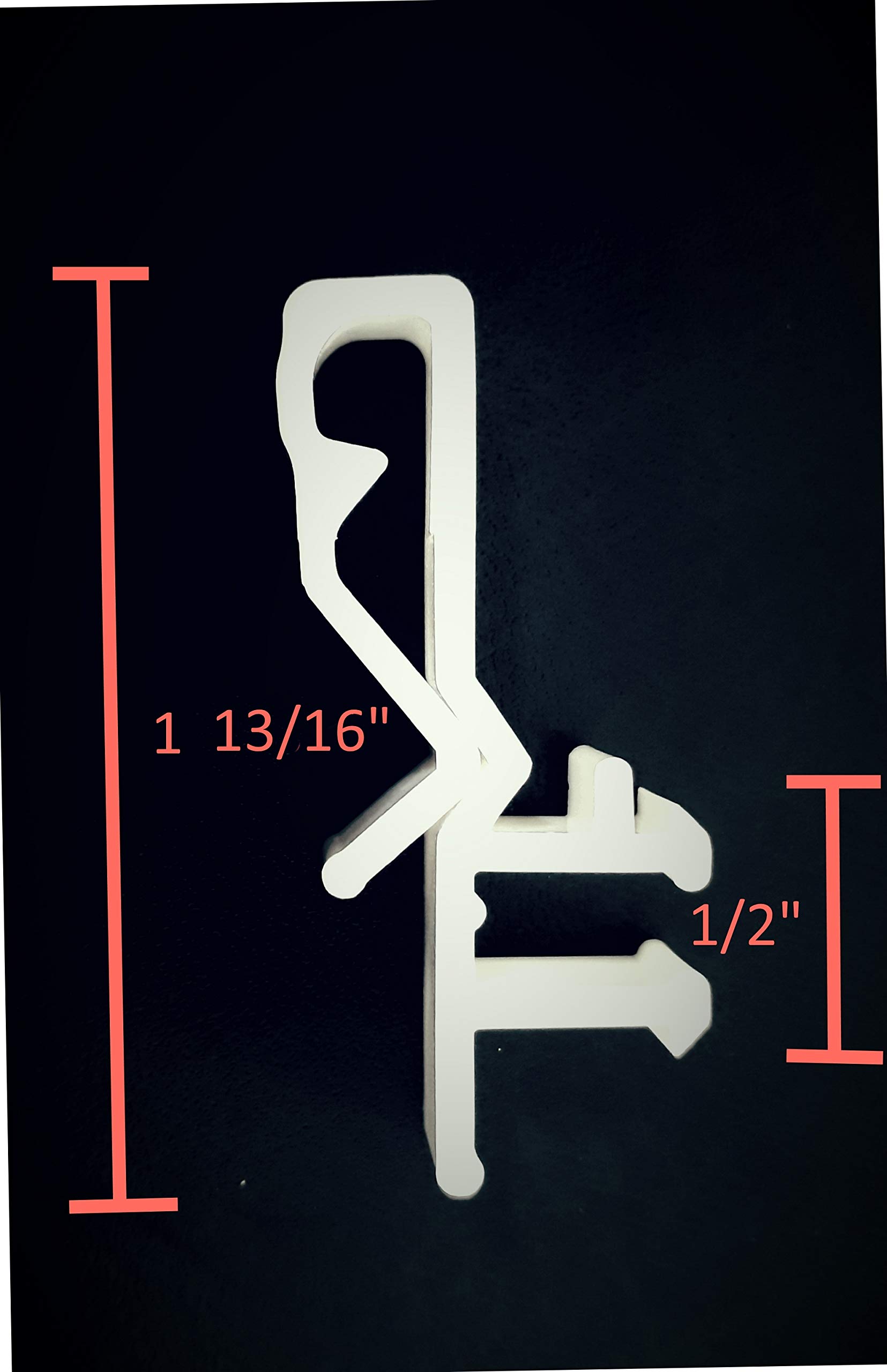 Asia Buy White Wood Blinds Hidden Valance Clip For Low Position-For 3.25" Crown Valance (10)