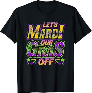 Mardi Gras Vamos a Mardi Nuestro Gras Off NOLO Fiesta Día Camiseta
