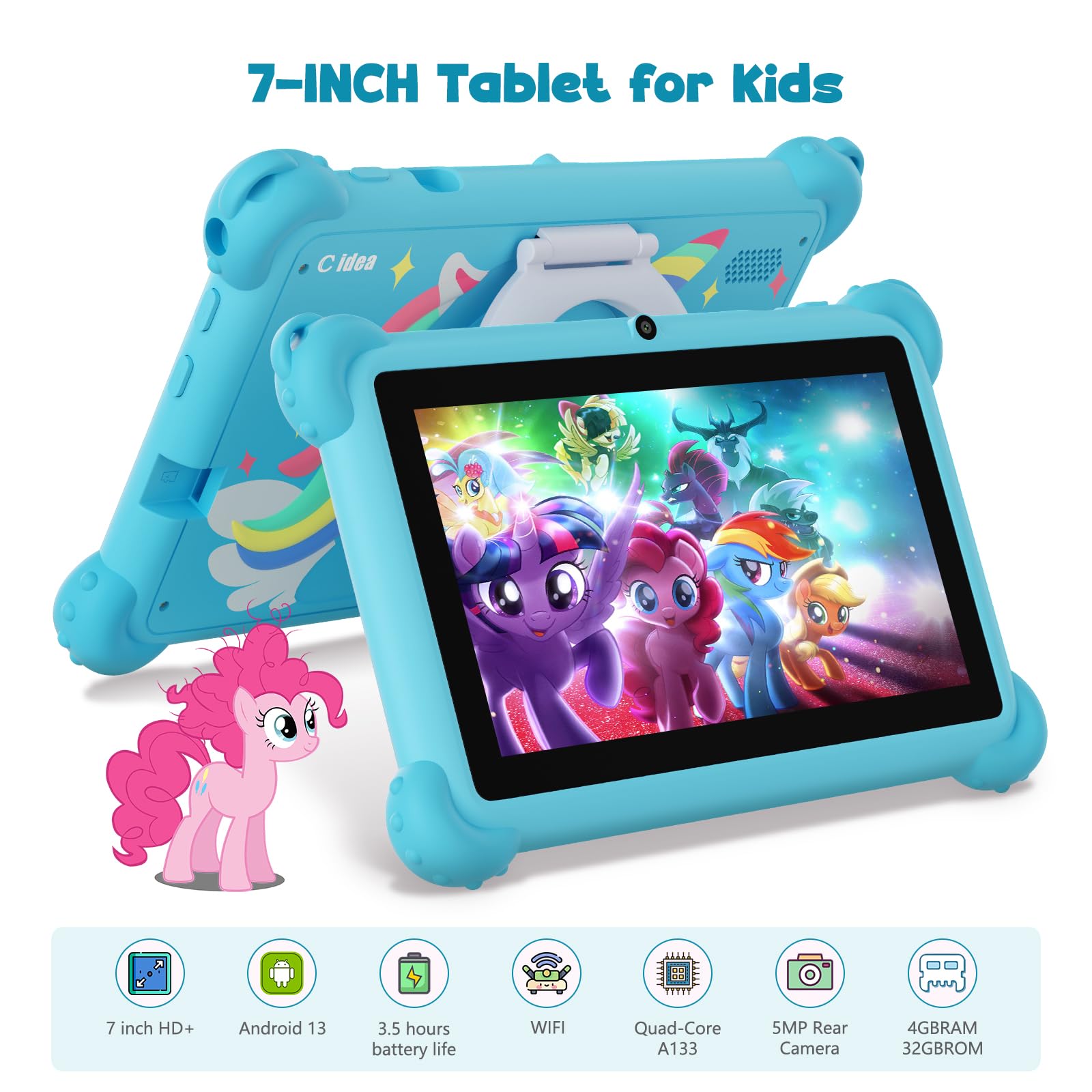 Tbest tablette tactile pour enfants Tbest Tablette pour enfants de 7 pouces Tablette tactile 7