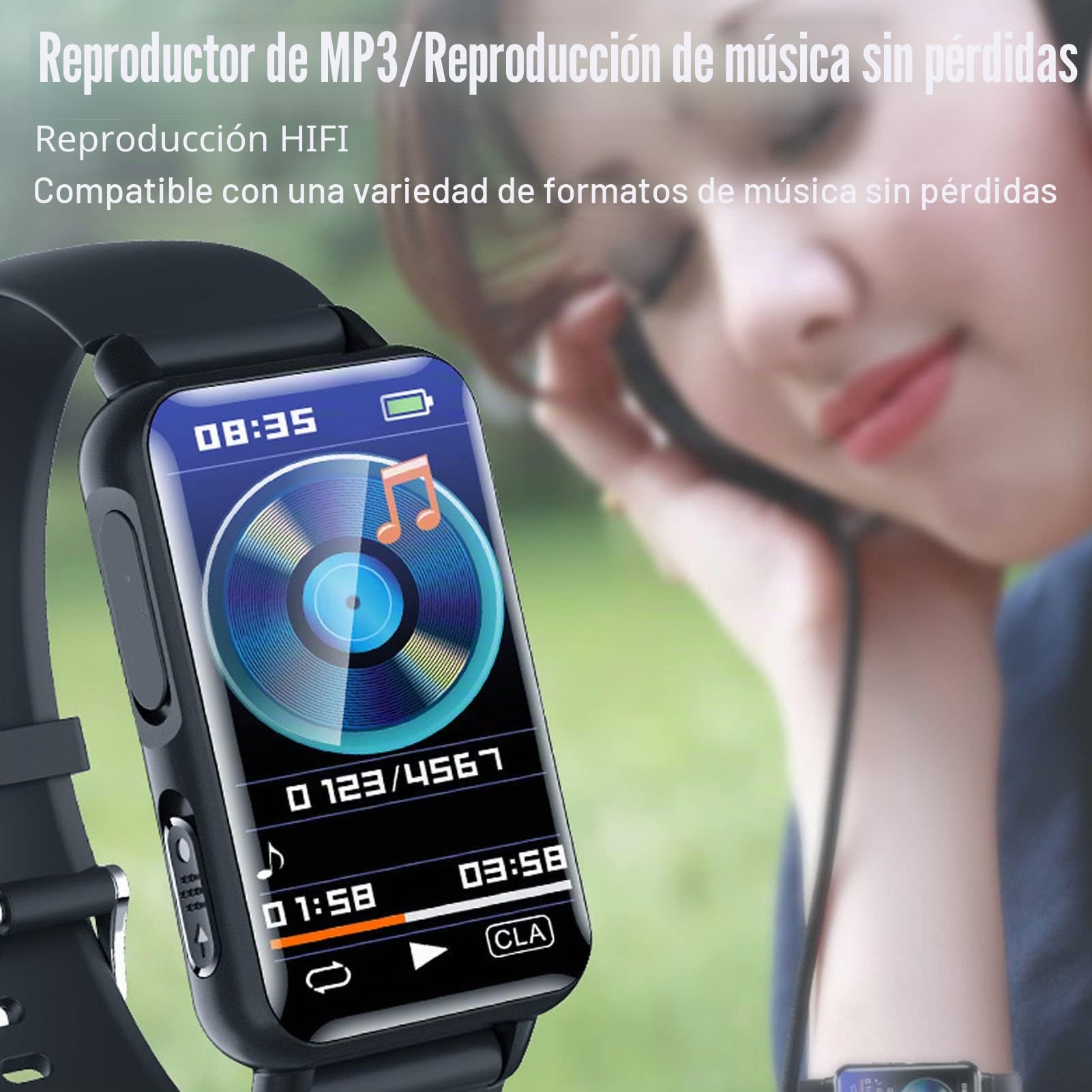 Fockety Reloj con Grabadora de Voz Digital, Grabadora Activada por Voz con Cancelación de Ruido con Reproducción, Libro Electrónico, Grabadora de Audio para Conferencias, Reuniones, Clases (16GB)