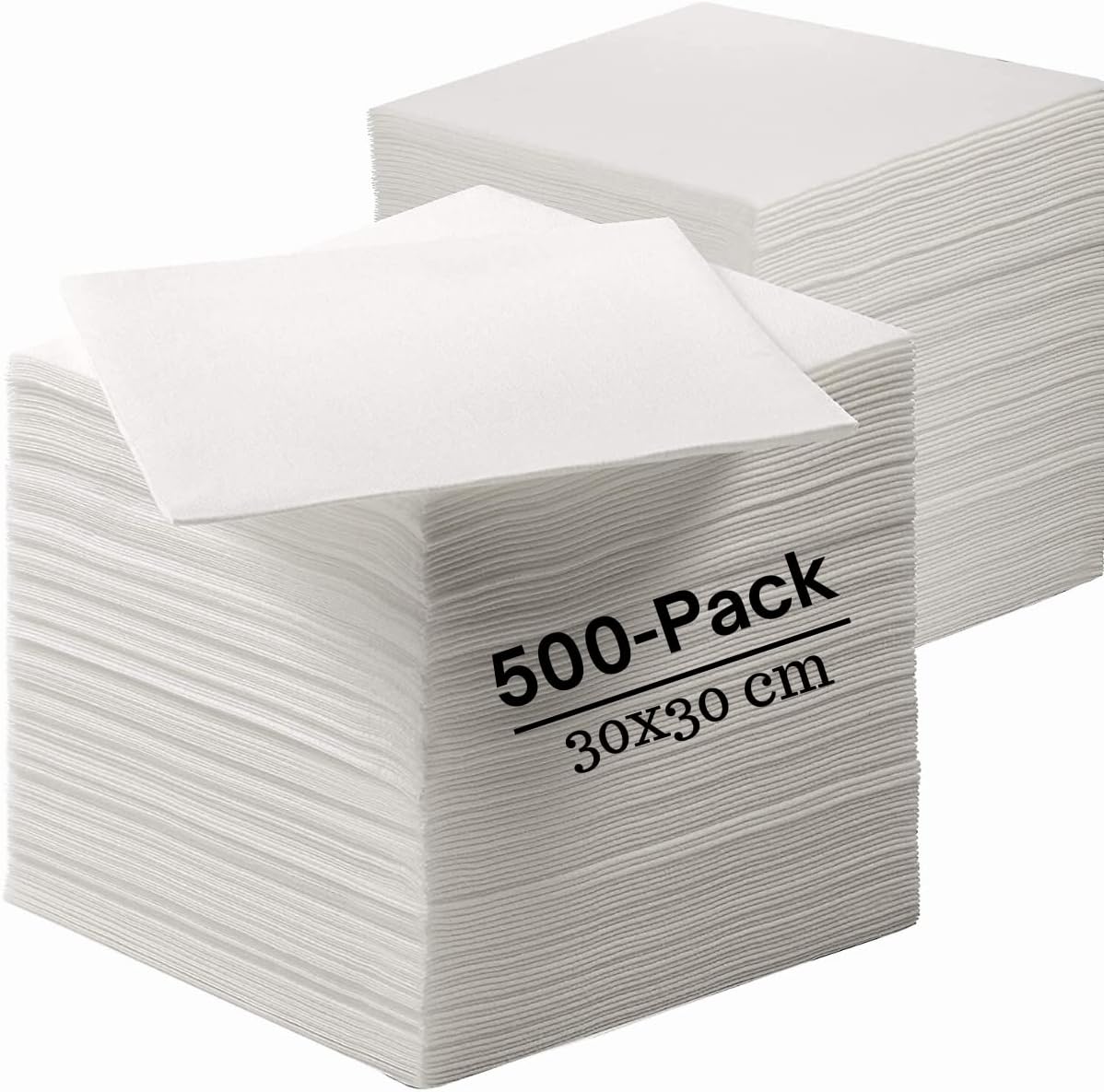 500 x White Serviettes Paper Napkins (30 x 30 cm) 1Ply Strong Paper