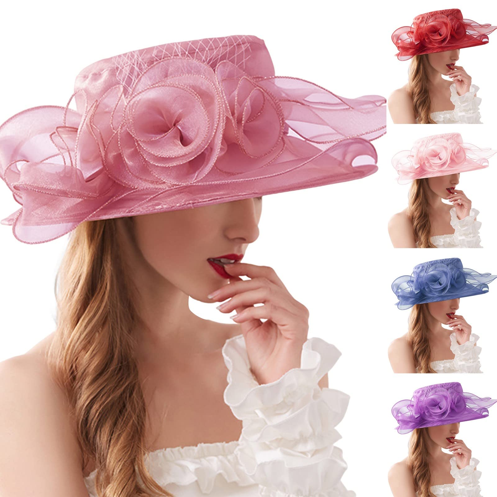 Organza Kentucky Church Fascinator Wedding Tea Party Derby 