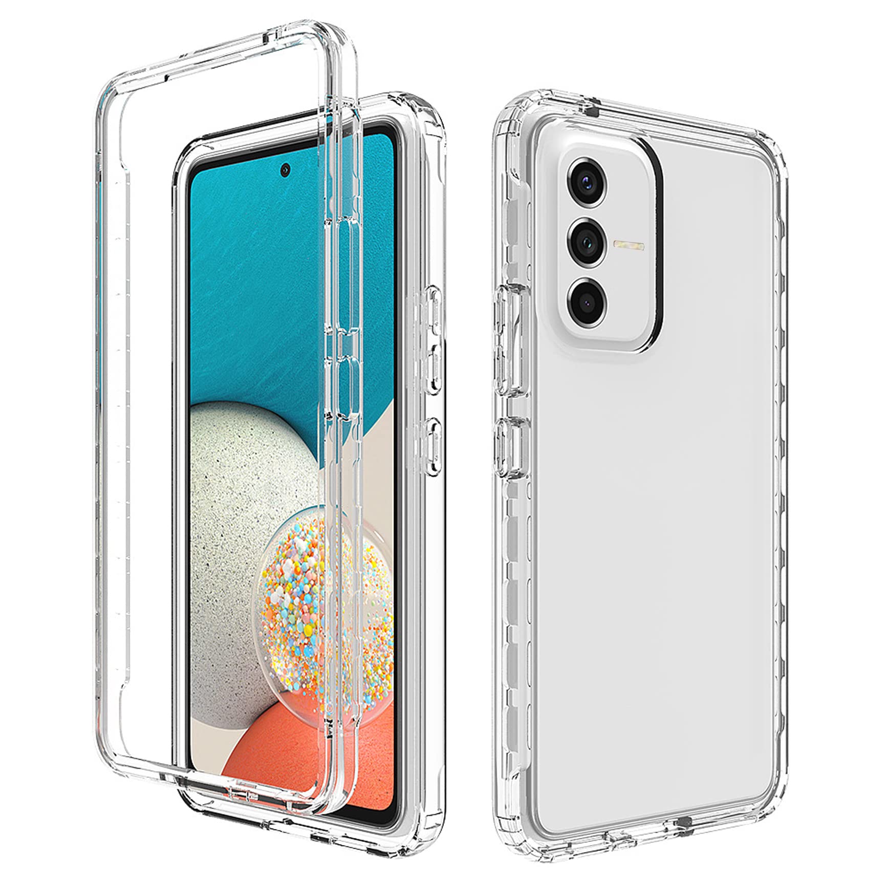 Coque Pour Vivo V23 5G Silicone Transparent Housse Antichoc Double