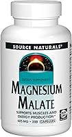 Vista 1 de Source Naturals Magnesium Malate 625mg Supplement Essential, Bio-Available Magnesium Malic Acid Supplement - 200 Capsules (Packing may vary)