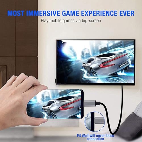 Miniatura 8 de Doitby Cable USB C a HDMI para iPhone 15 ProMax 4K, S23 S22 S21 Note 20 a HDMI, cable adaptador USB C a HDMI para Samsung Galaxy, MacBook ProAir,