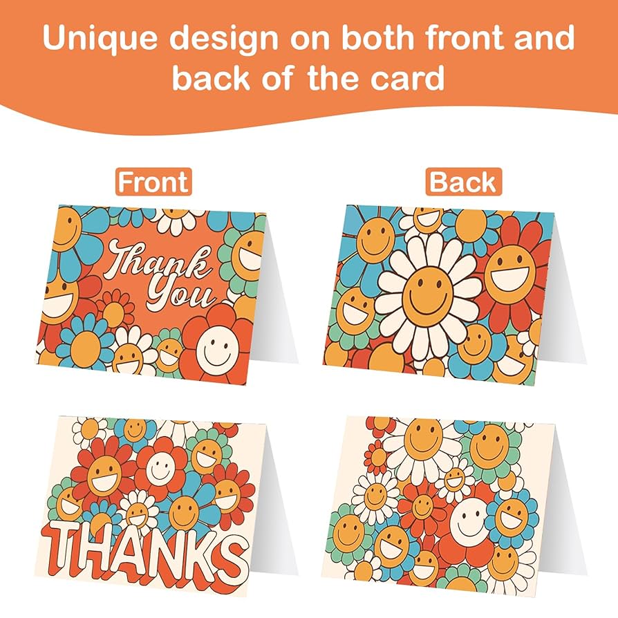 amazon-com-boho-retro-thank-you-cards-with-envelopes-24pcs-graduation-thank-you-cards-for-teachers-kids-groovy-hippie-bulk-floral-thank-you-notes-with-envelopes-smiley-face-sunflower-baby-shower for Free Printable Graduation Thank You Card Template Amazon.com : Boho Retro Thank You Cards with Envelopes 24PCS, Graduation Thank You Cards for Teachers Kids Groovy Hippie, Bulk Floral Thank You Notes with Envelopes Smiley Face Sunflower Baby Shower : for Free Printable Graduation Thank You Card Template