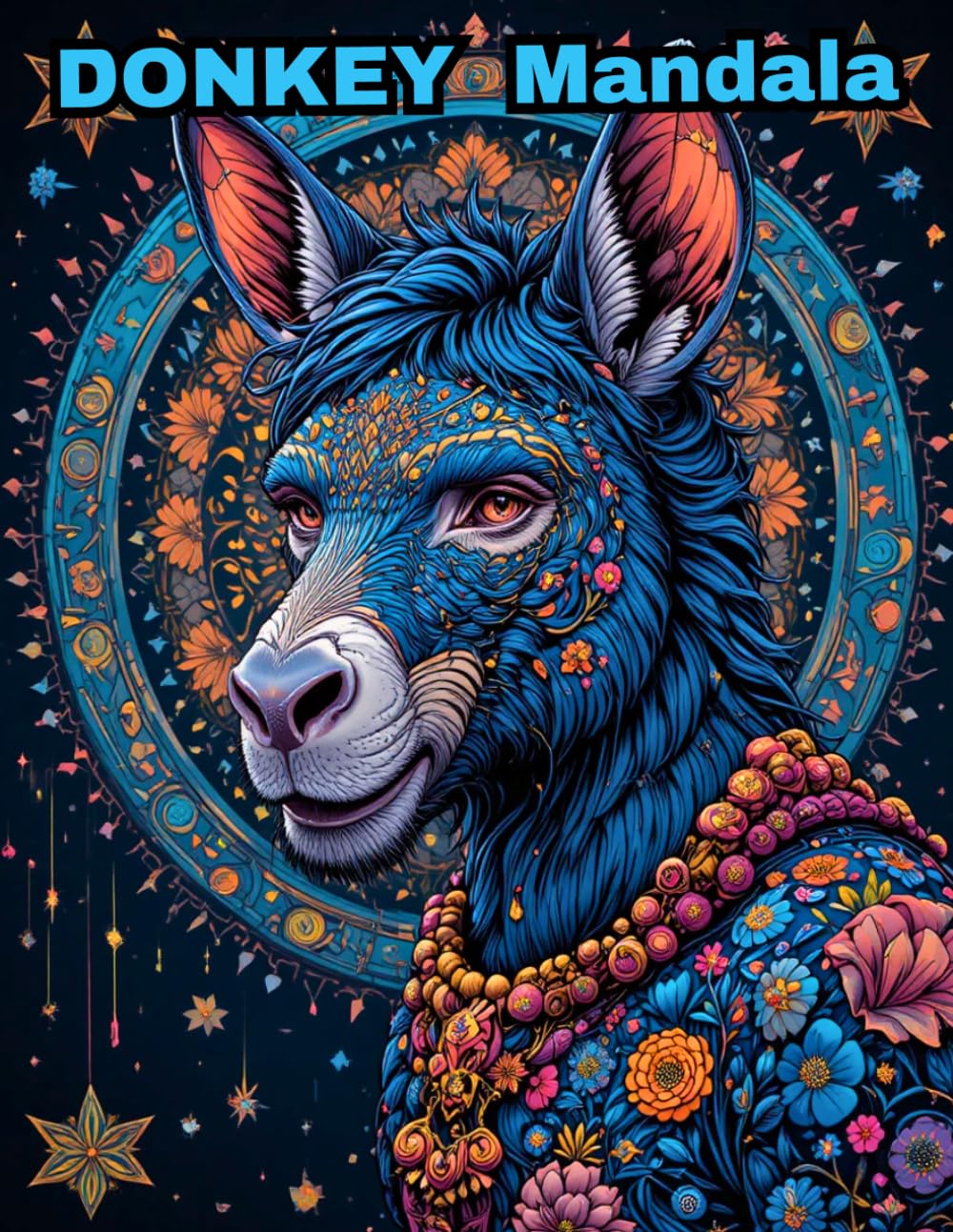 Donkey Mandala Coloring Book: 50 Intricate Farm Animal Designs for Stress Relief and Relaxation