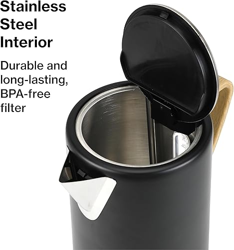 Miniatura 3 de PantryPro Hervidor eléctrico de ebullición rápida de 1.7L 1500W - Interior de acero inoxidable - Apagado automático, protección contra hervir en